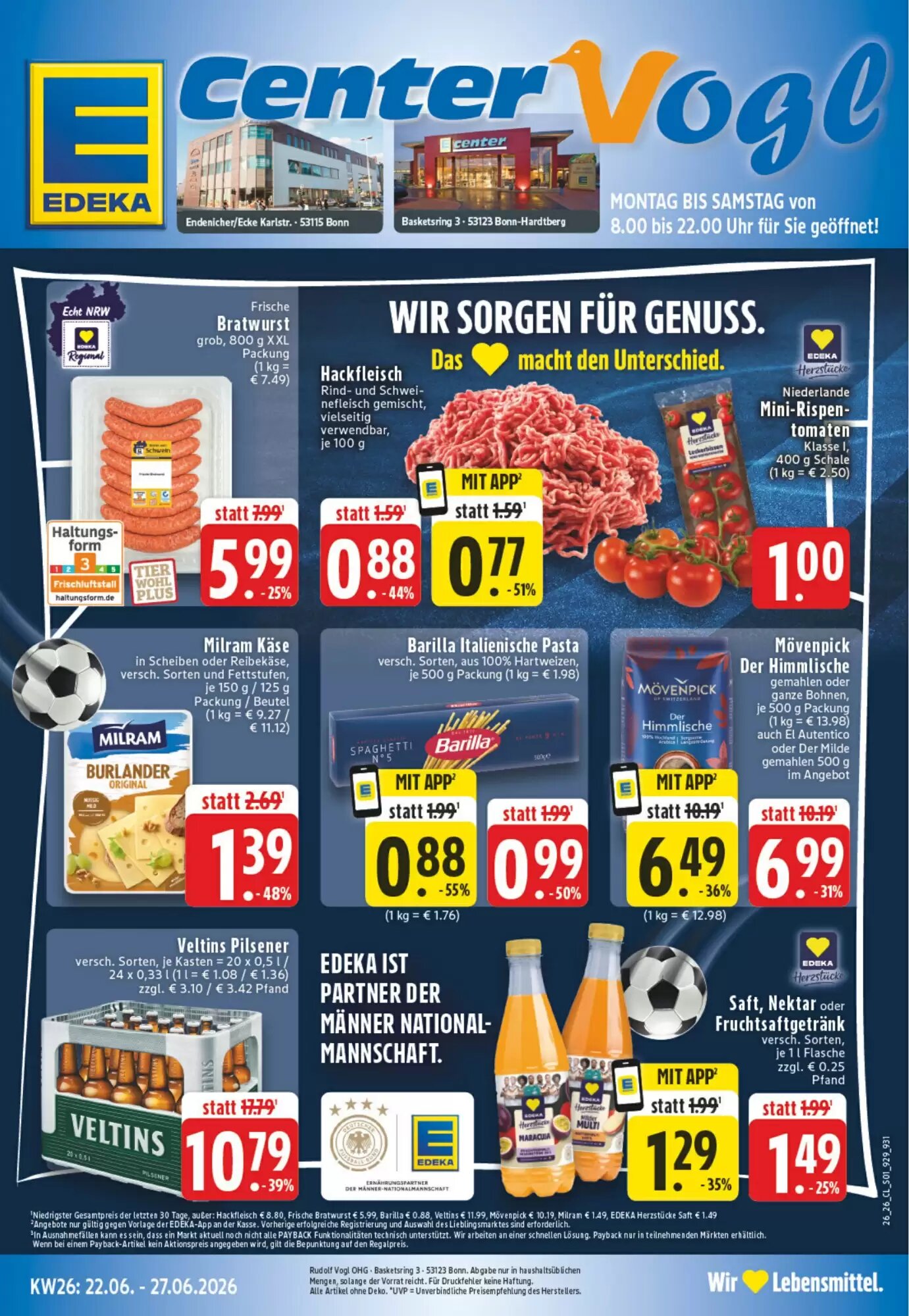 EDEKA Vogl Prospekt (ab 22.06.2026) zum Blättern - Seite 1