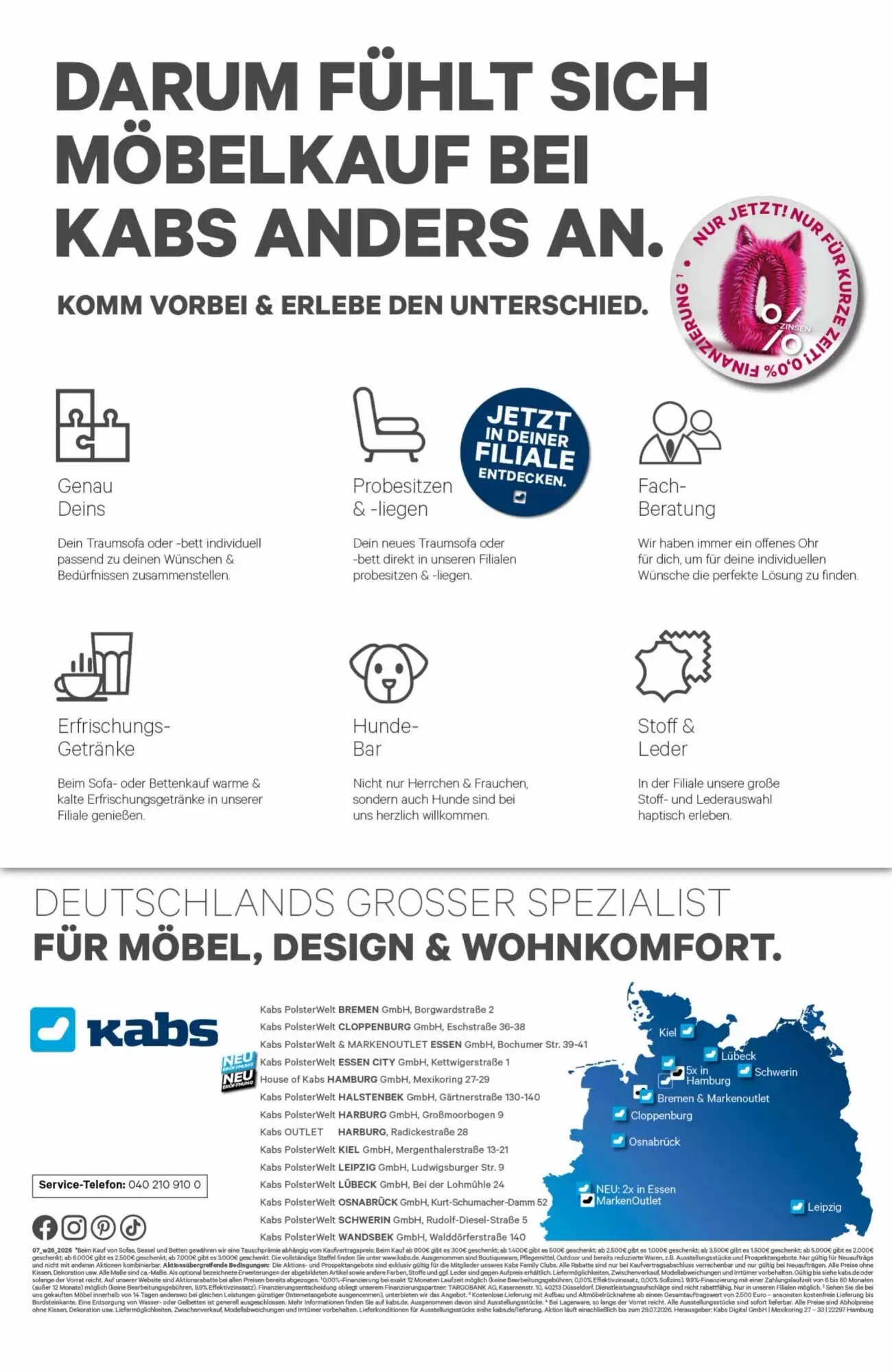 Kabs Polsterwelt Prospekt (ab 25.06.2026) zum Blättern - Seite 56