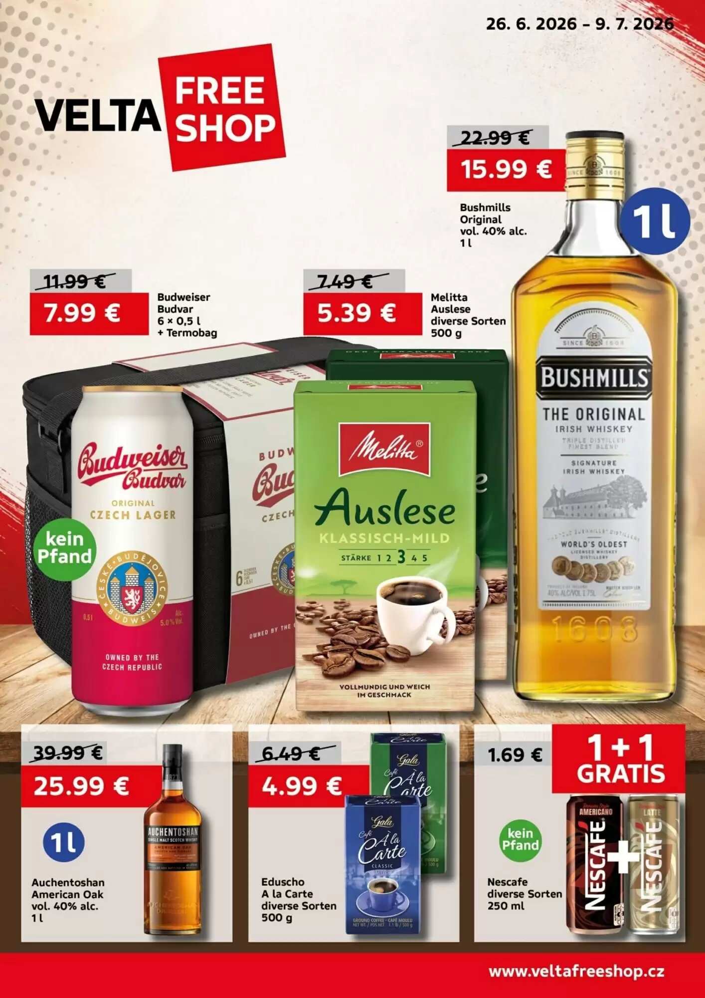 VELTA Free Shop Prospekt (ab 26.06.2026) zum Blättern - Seite 1