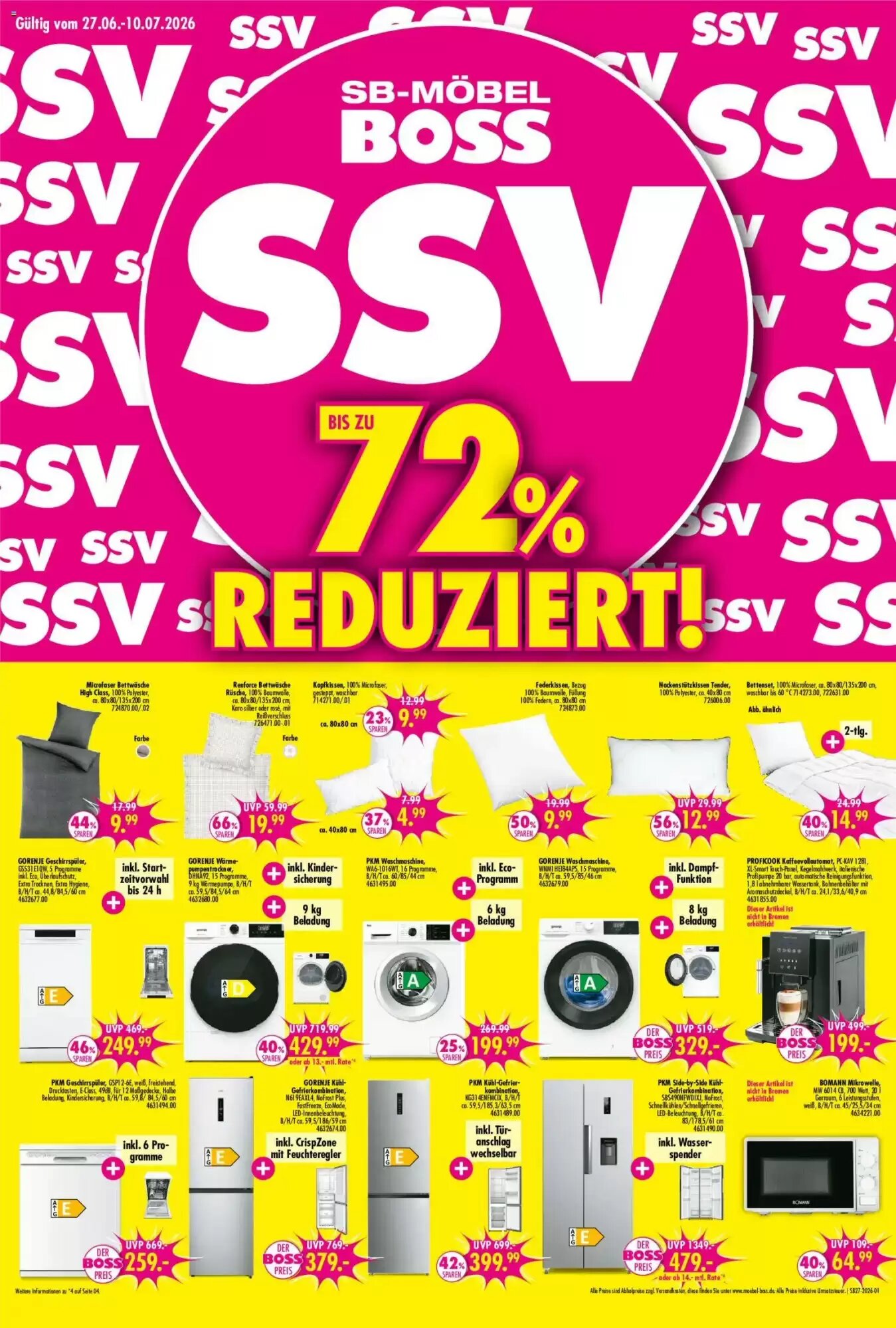 Möbel Boss Prospekt (ab 27.06.2026) zum Blättern - Seite 1