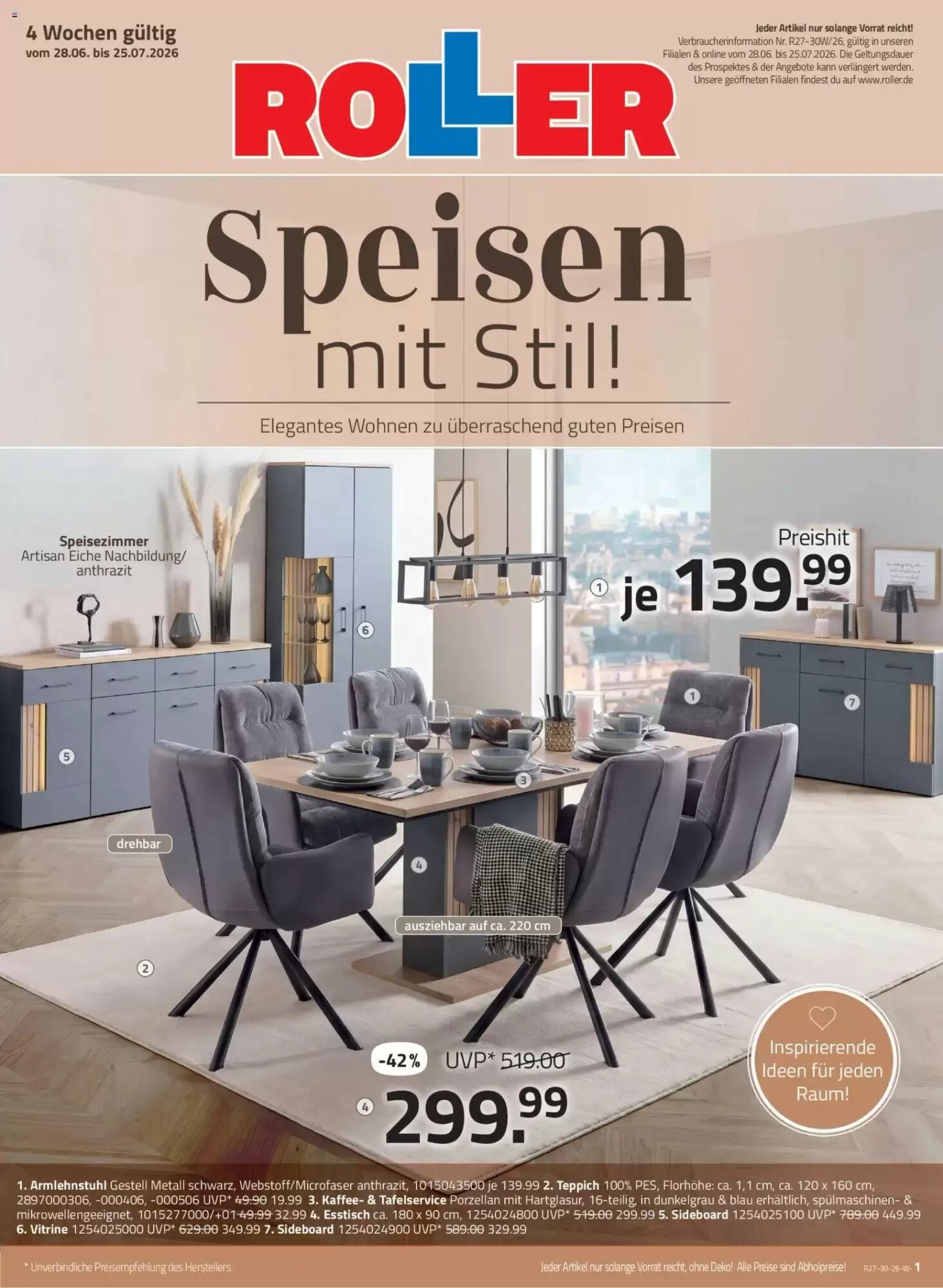 ROLLER Prospekt (ab 28.06.2026) zum Blättern - Seite 1