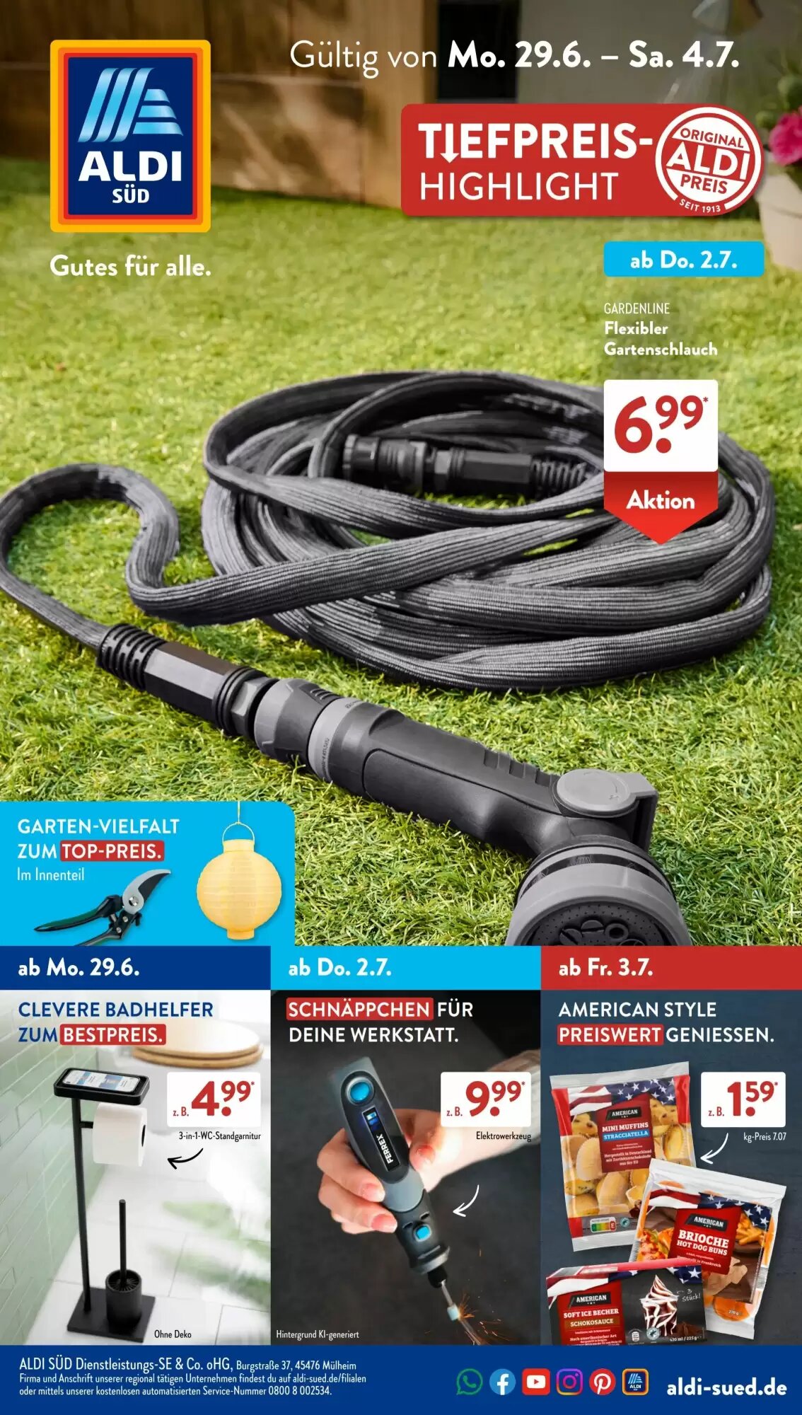 Aldi Süd Prospekt (ab 29.06.2026) zum Blättern - Seite 1