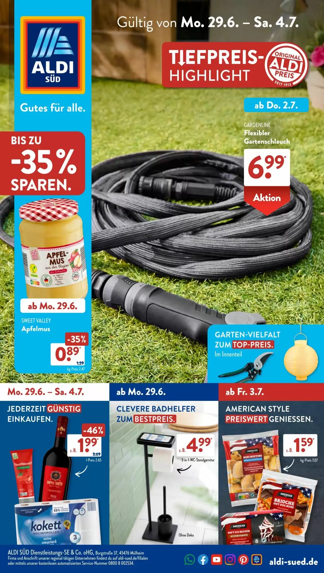 Aldi Süd Prospekt (ab 29.06.2026) zum Blättern - Seite 1