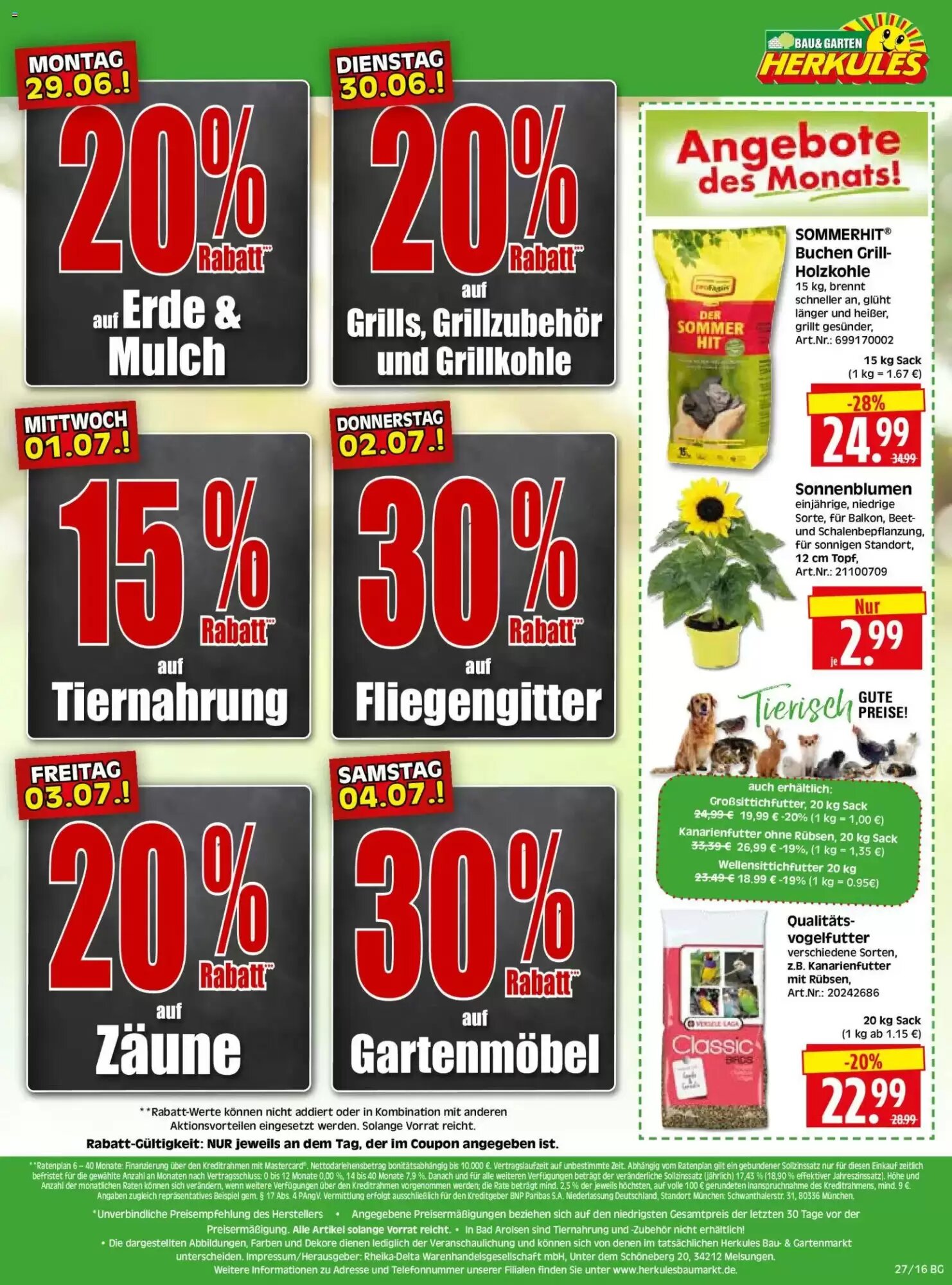 Herkules Baumarkt Prospekt (ab 29.06.2026) zum Blättern - Seite 16