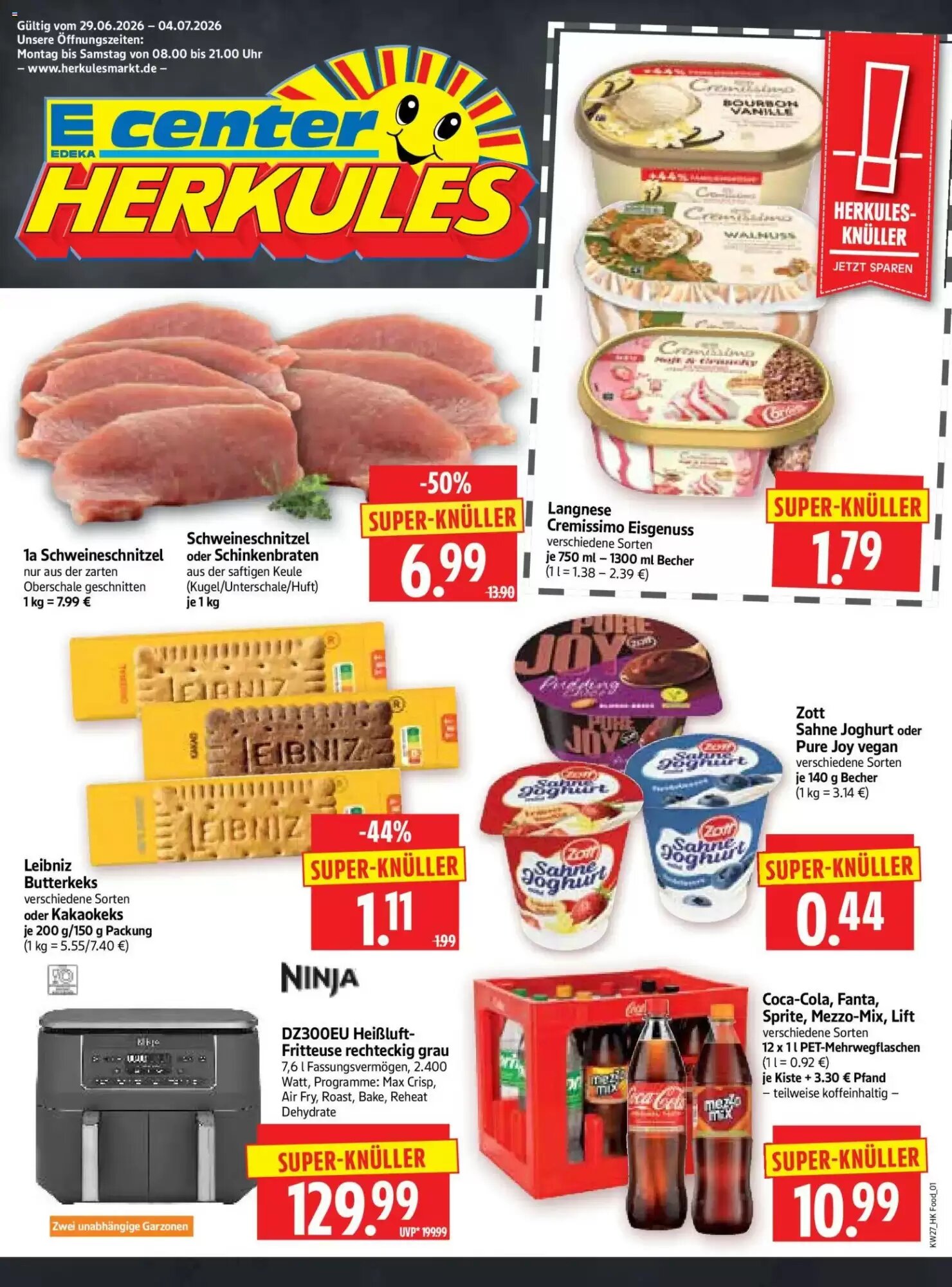 Edeka Herkules Prospekt (ab 29.06.2026) zum Blättern - Seite 1