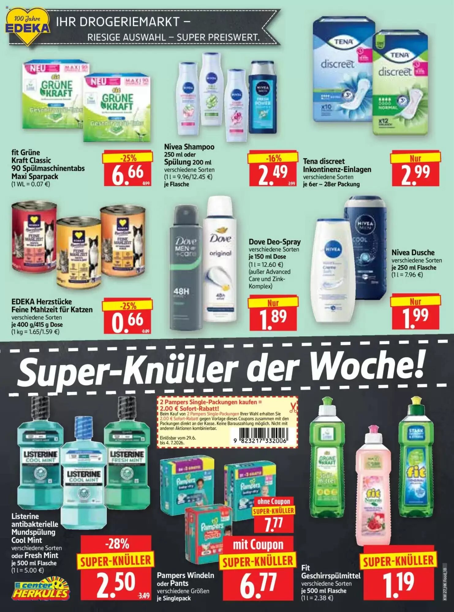 Edeka Herkules Prospekt (ab 29.06.2026) zum Blättern - Seite 18