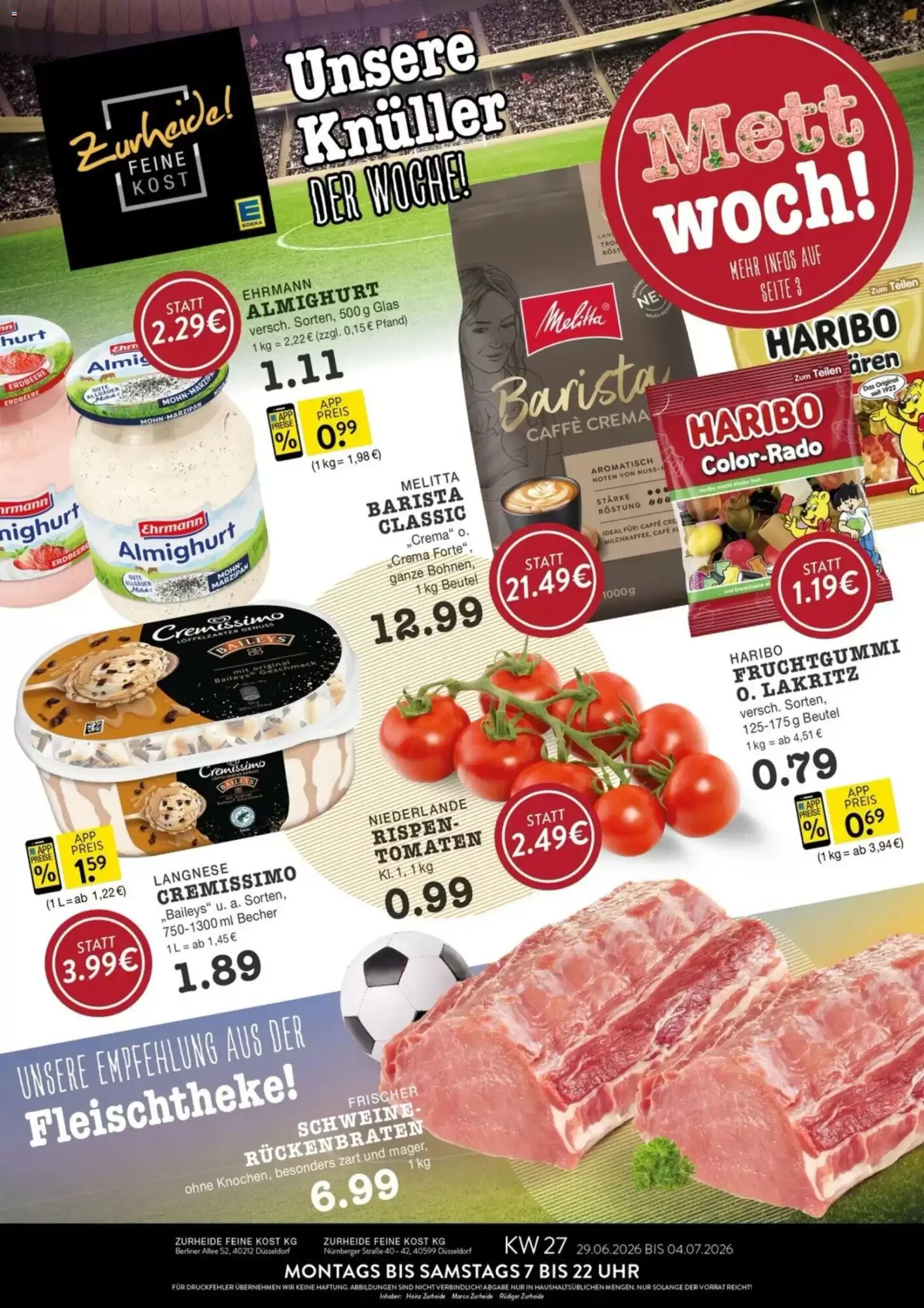 Edeka Zurheide Prospekt (ab 29.06.2026) zum Blättern - Seite 1
