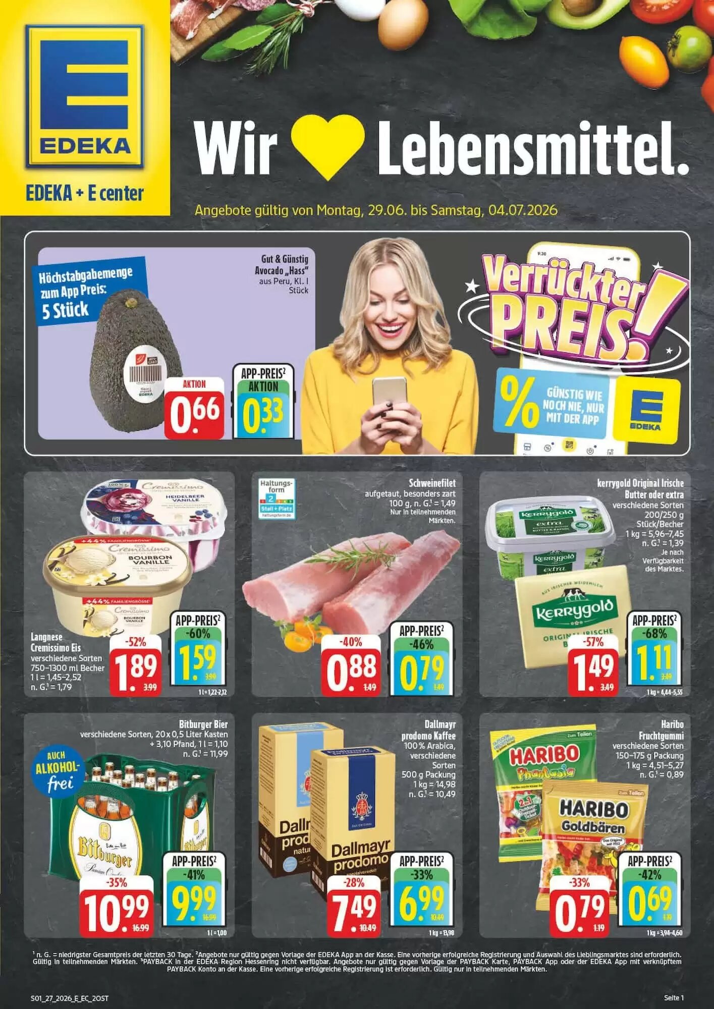 Edeka Aktiv Markt Prospekt (ab 29.06.2026) zum Blättern - Seite 1