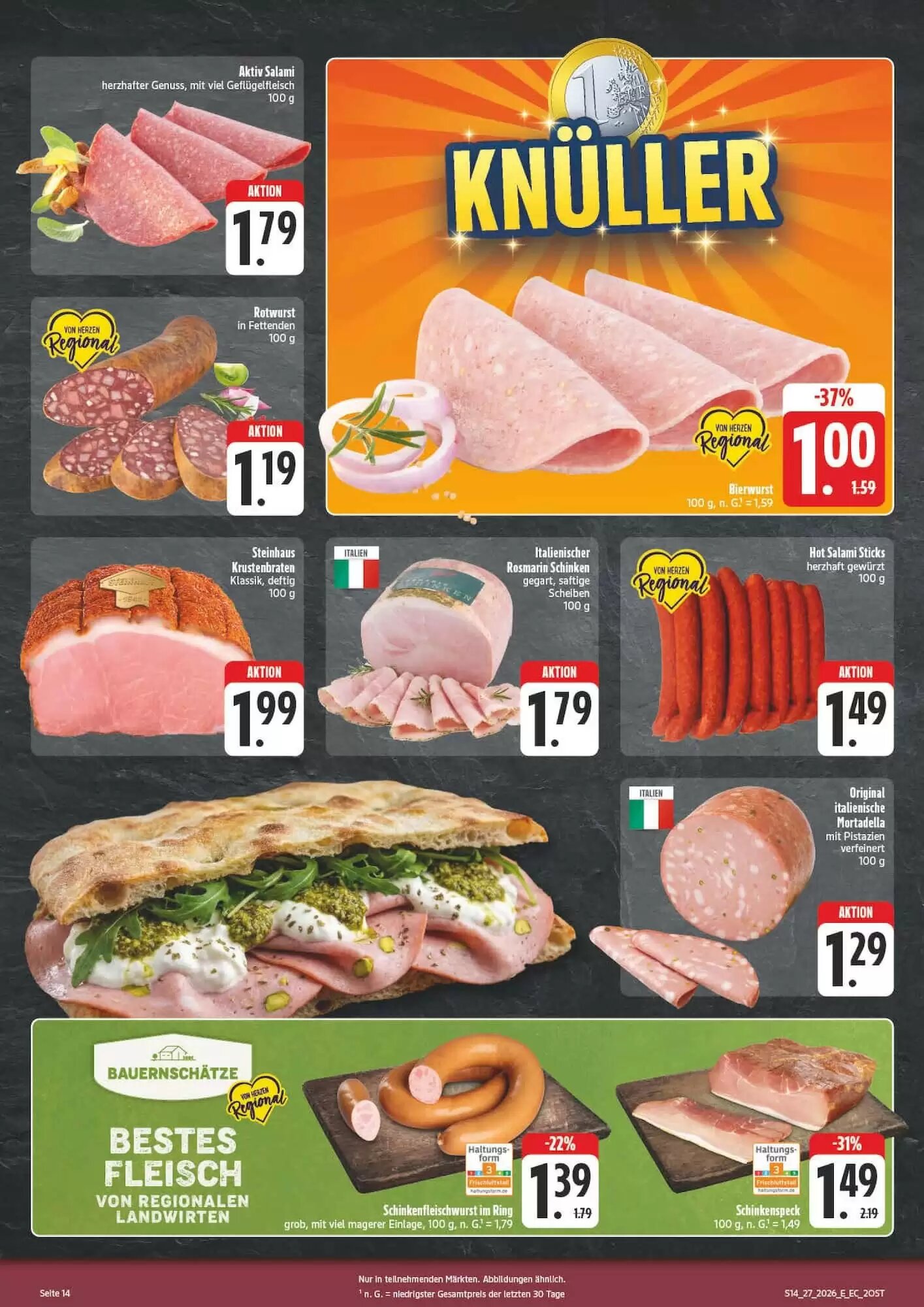 Edeka Aktiv Markt Prospekt (ab 29.06.2026) zum Blättern - Seite 14