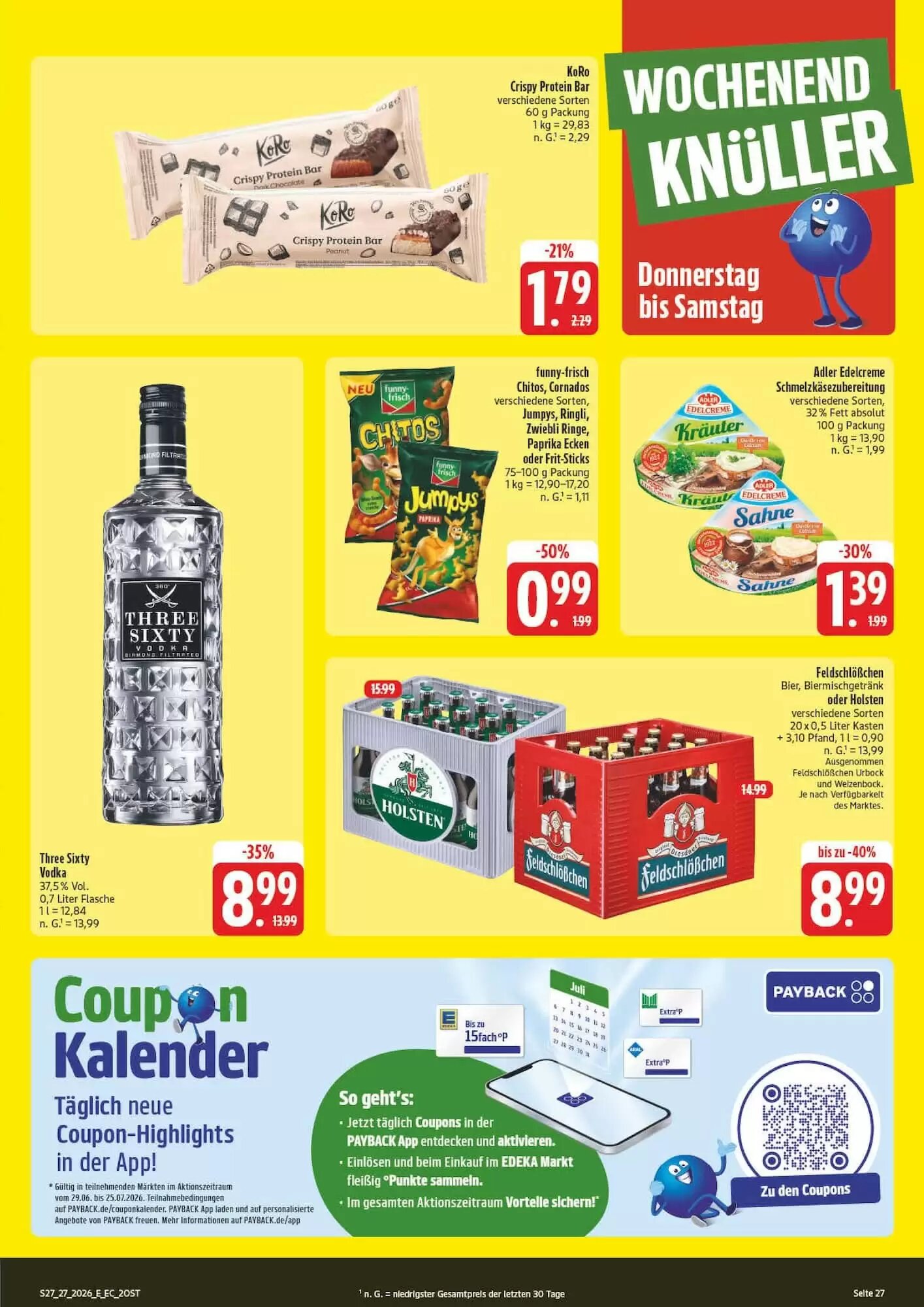 Edeka Aktiv Markt Prospekt (ab 29.06.2026) zum Blättern - Seite 27