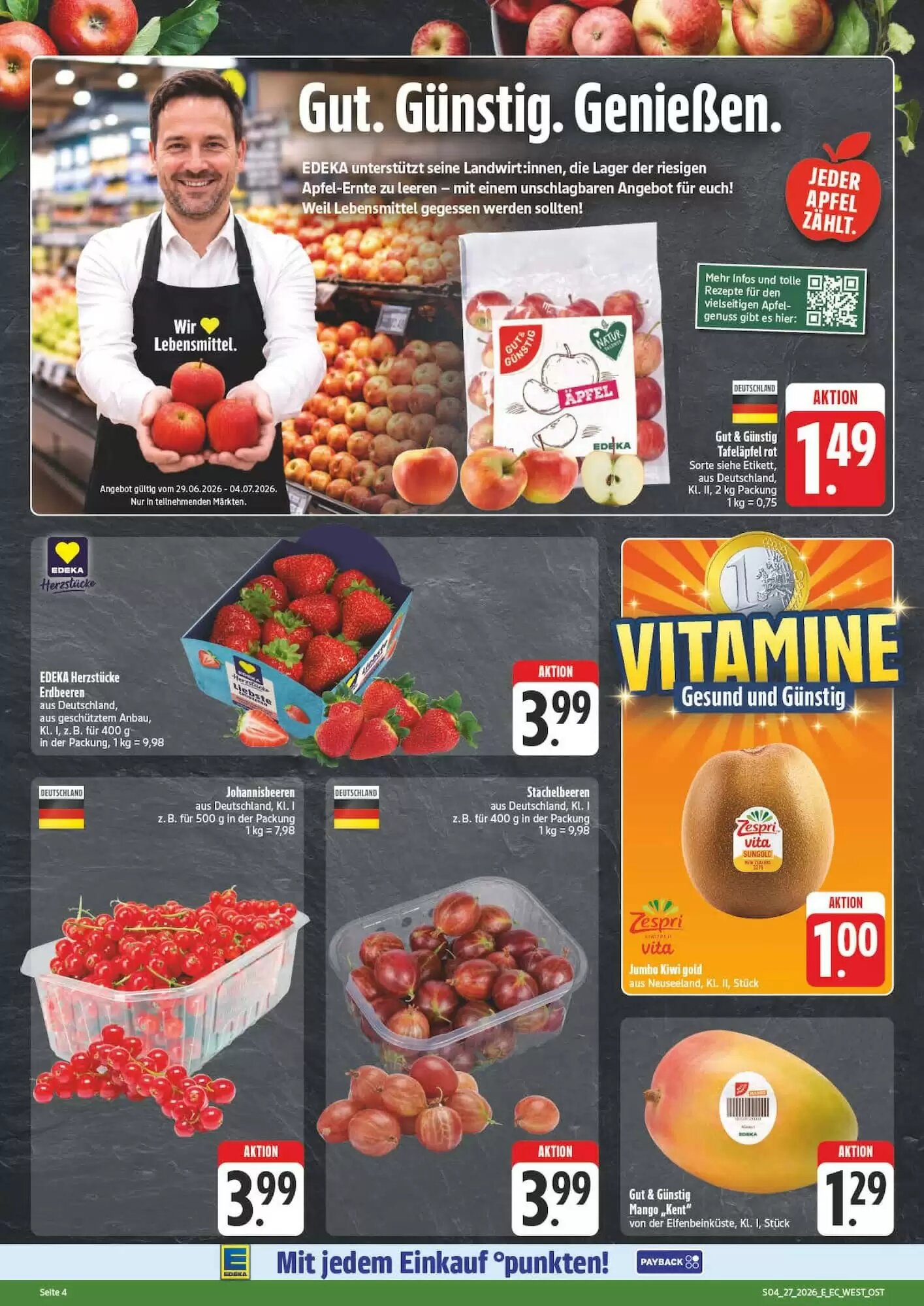 Edeka Aktiv Markt Prospekt (ab 29.06.2026) zum Blättern - Seite 4
