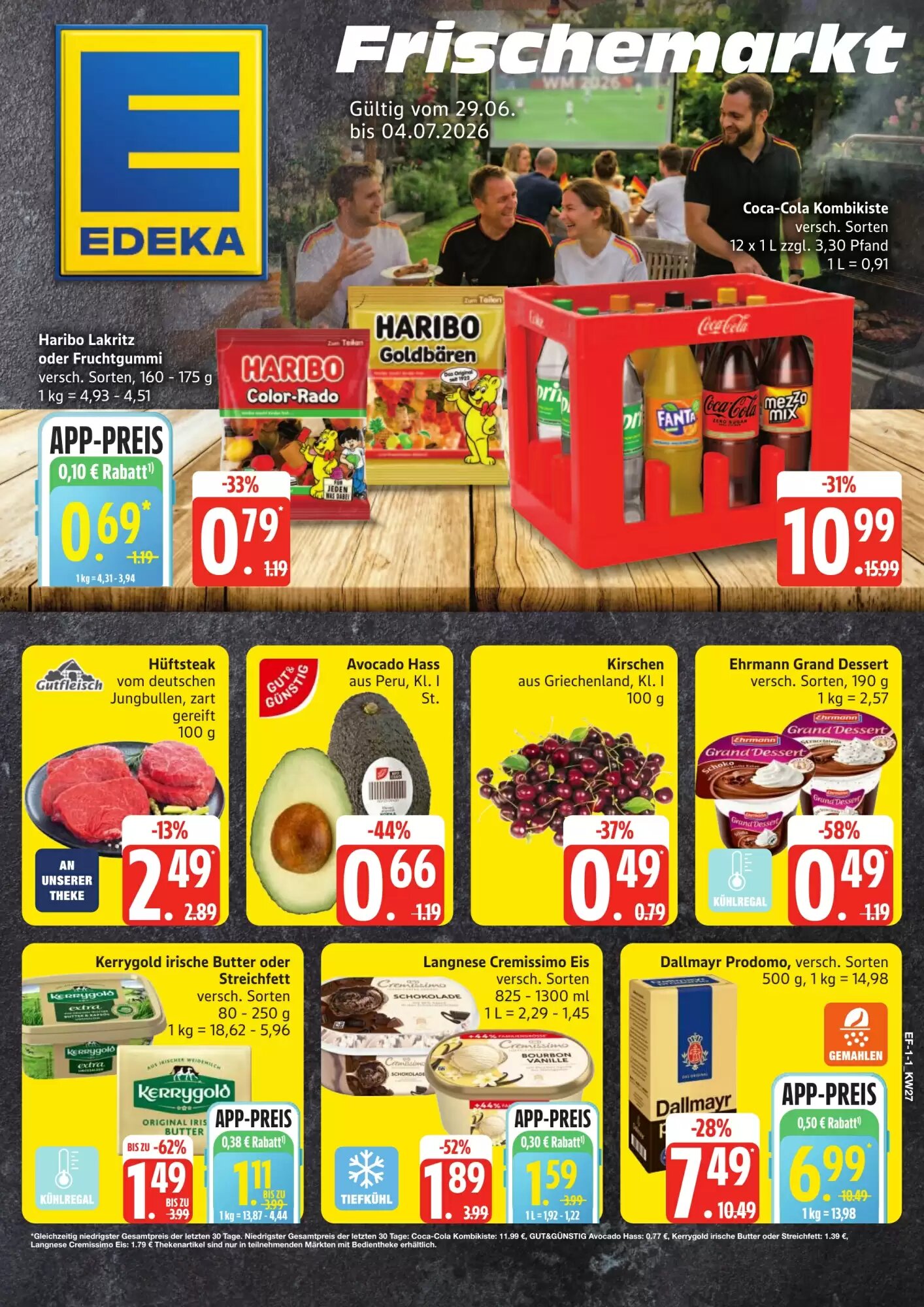 Edeka Frischemarkt Prospekt (ab 29.06.2026) zum Blättern - Seite 1
