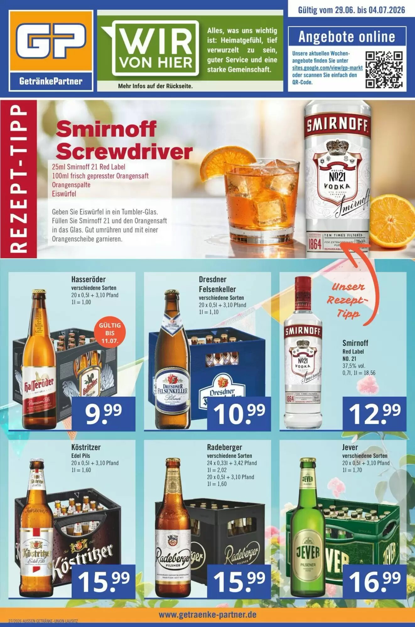 GetränkePartner Prospekt (ab 29.06.2026) zum Blättern - Seite 1