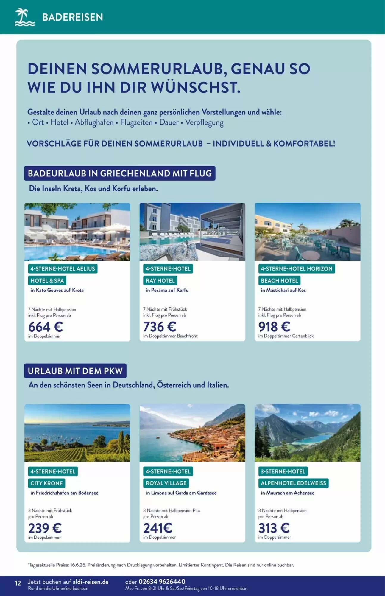 Aldi Süd Reisen Prospekt (ab 01.07.2026) zum Blättern - Seite 12