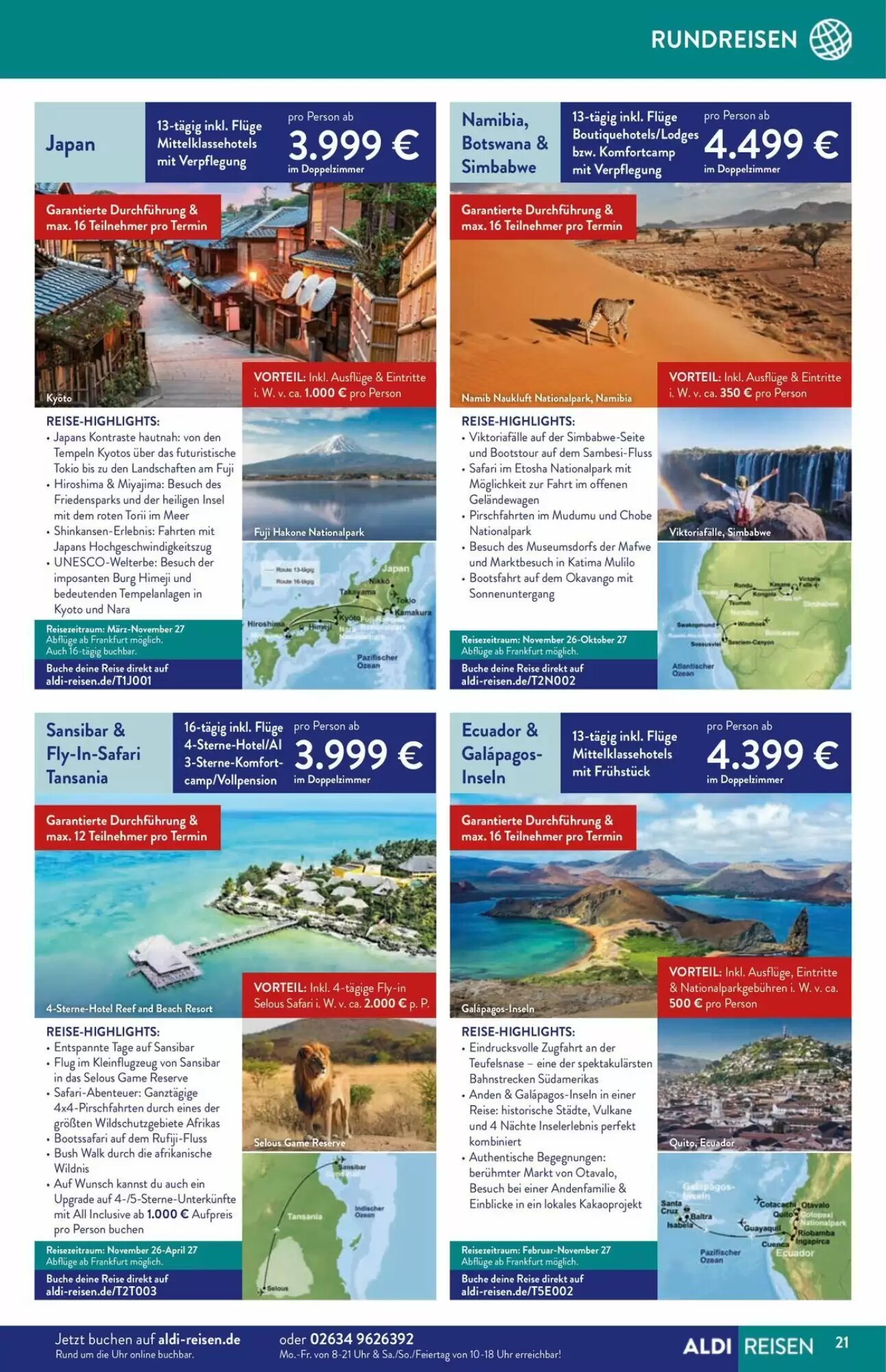 Aldi Süd Reisen Prospekt (ab 01.07.2026) zum Blättern - Seite 21