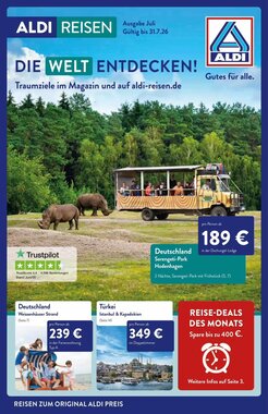 ALDI Nord Reisen Prospekt (ab 01.07.2026) zum Blättern