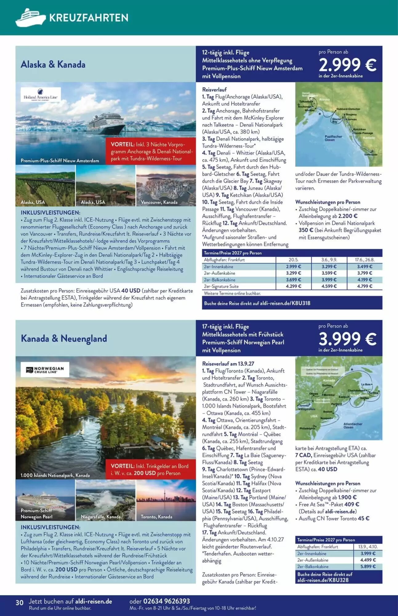 ALDI Nord Reisen Prospekt (ab 01.07.2026) zum Blättern - Seite 30