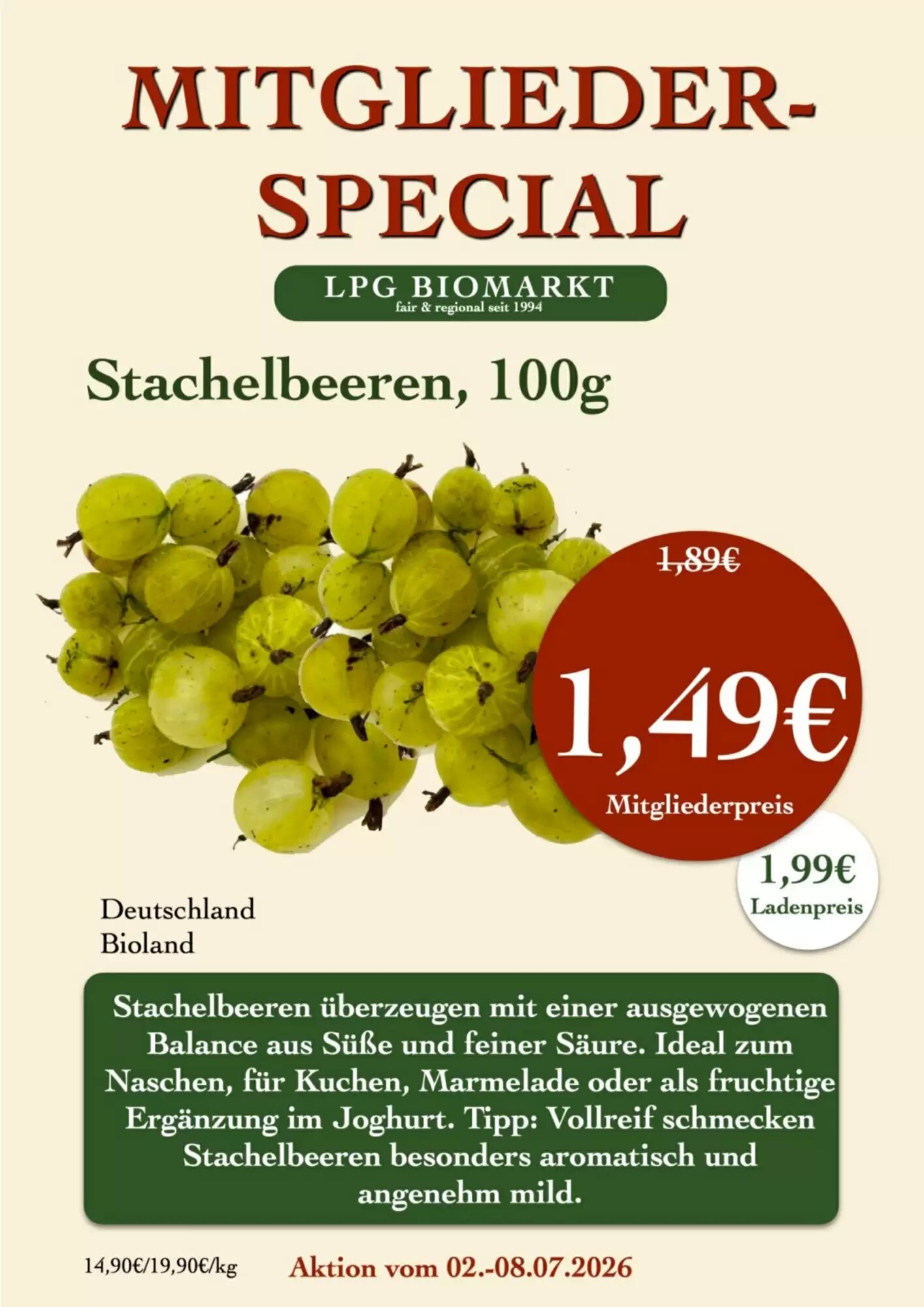 LPG Biomarkt Prospekt (ab 02.07.2026) zum Blättern - Seite 8
