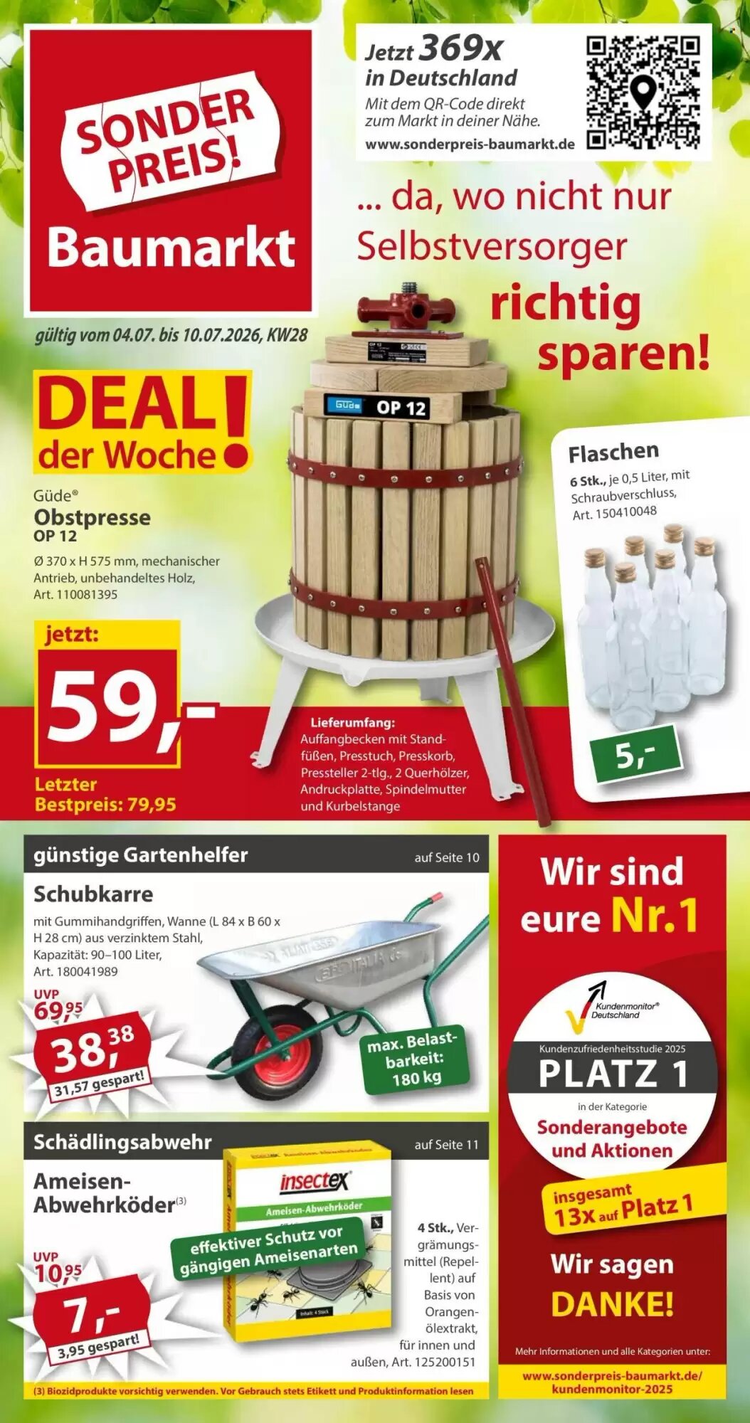 Sonderpreis Baumarkt Prospekt (ab 04.07.2026) zum Blättern - Seite 1