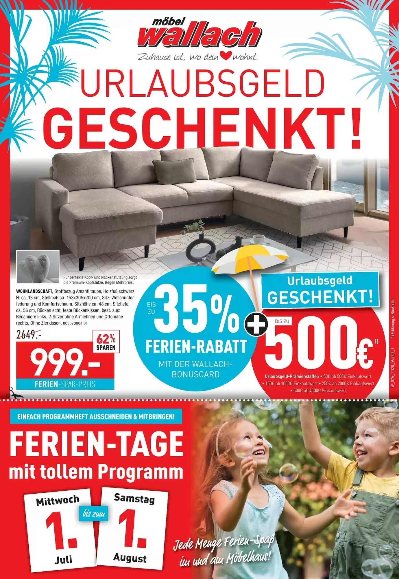 Möbel Wallach Prospekt (ab 04.07.2026) zum Blättern - Seite 1