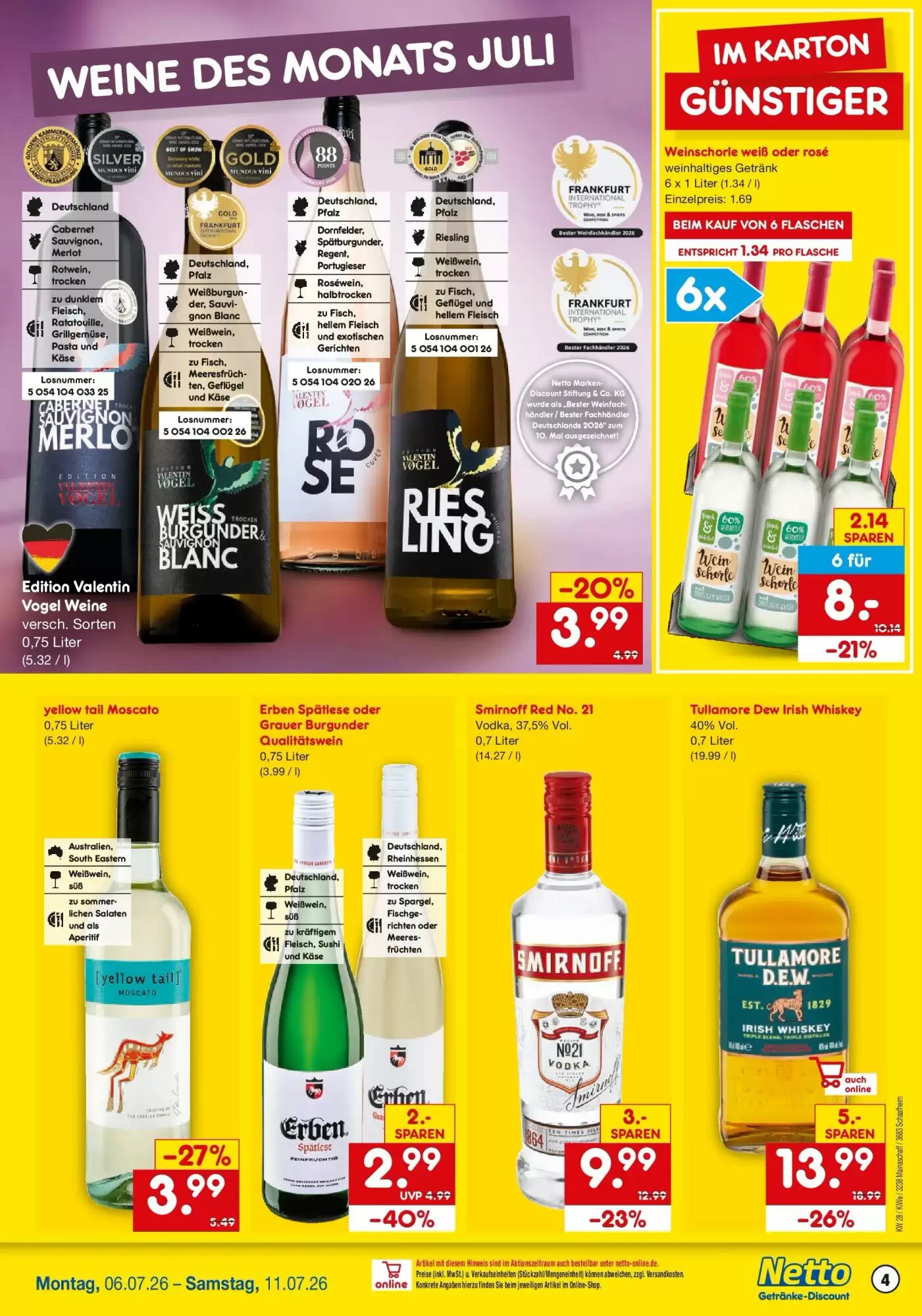 Netto Getränke Discount Prospekt (ab 05.07.2026) zum Blättern - Seite 4
