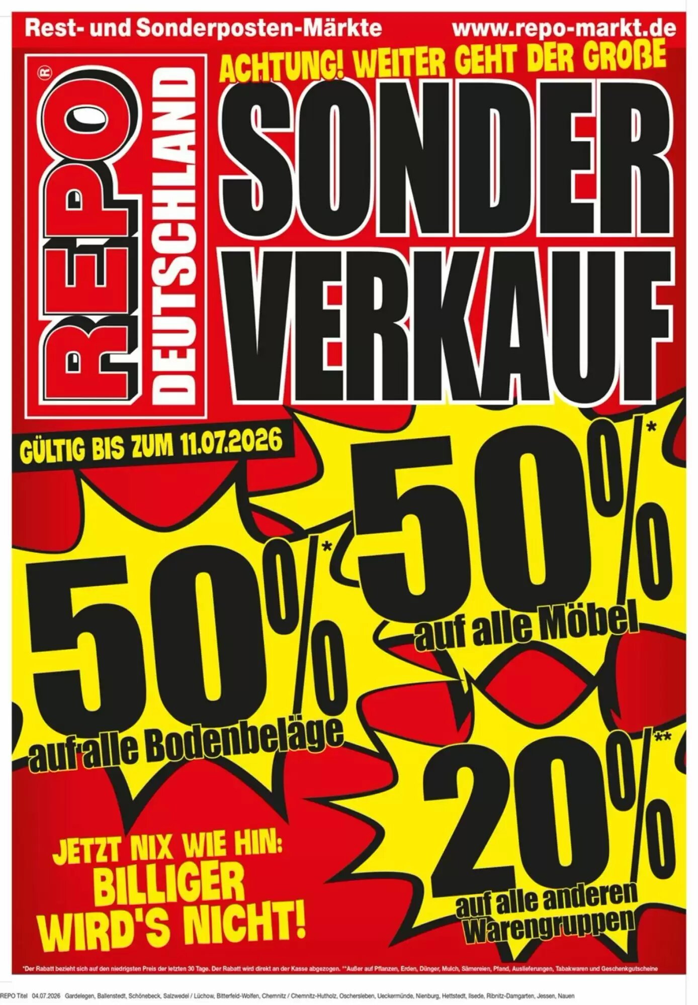 Repo Markt Prospekt (ab 05.07.2026) zum Blättern - Seite 1
