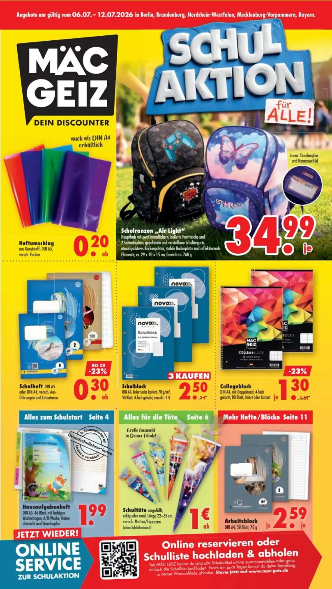 Mäc Geiz Prospekt (ab 06.07.2026) zum Blättern - Seite 1