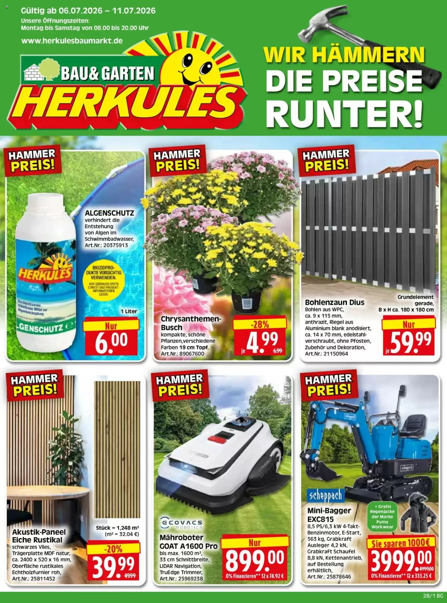Herkules Baumarkt Prospekt (ab 06.07.2026) zum Blättern - Seite 1