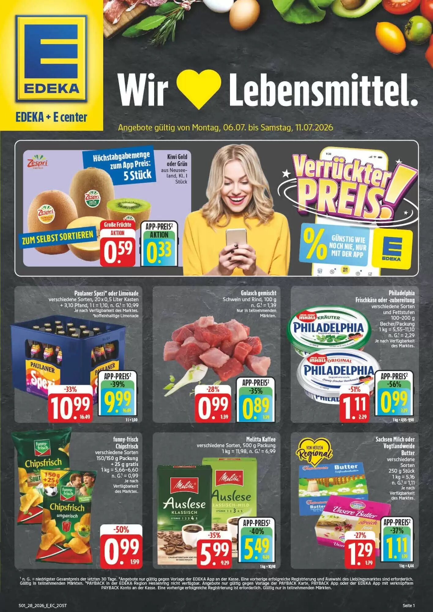 Edeka Aktiv Markt Prospekt (ab 06.07.2026) zum Blättern - Seite 1