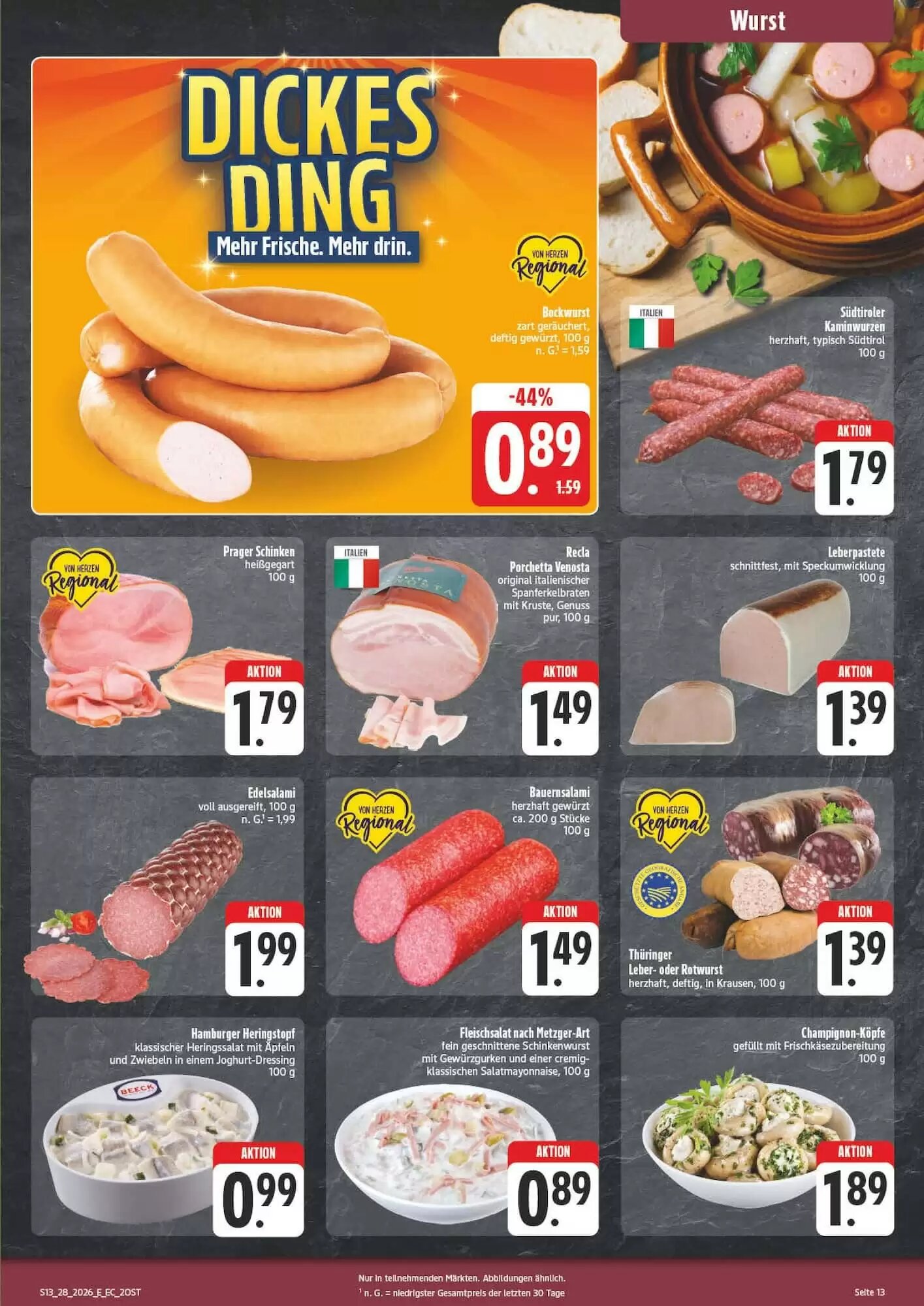 Edeka Aktiv Markt Prospekt (ab 06.07.2026) zum Blättern - Seite 13