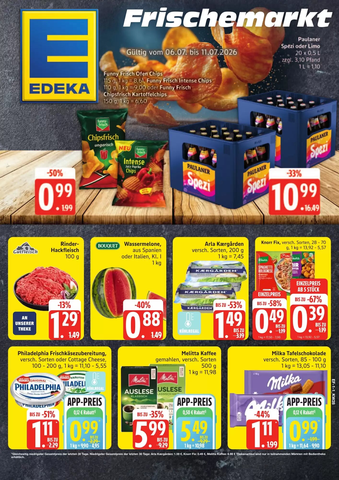 Edeka Frischemarkt Prospekt (ab 06.07.2026) zum Blättern - Seite 1