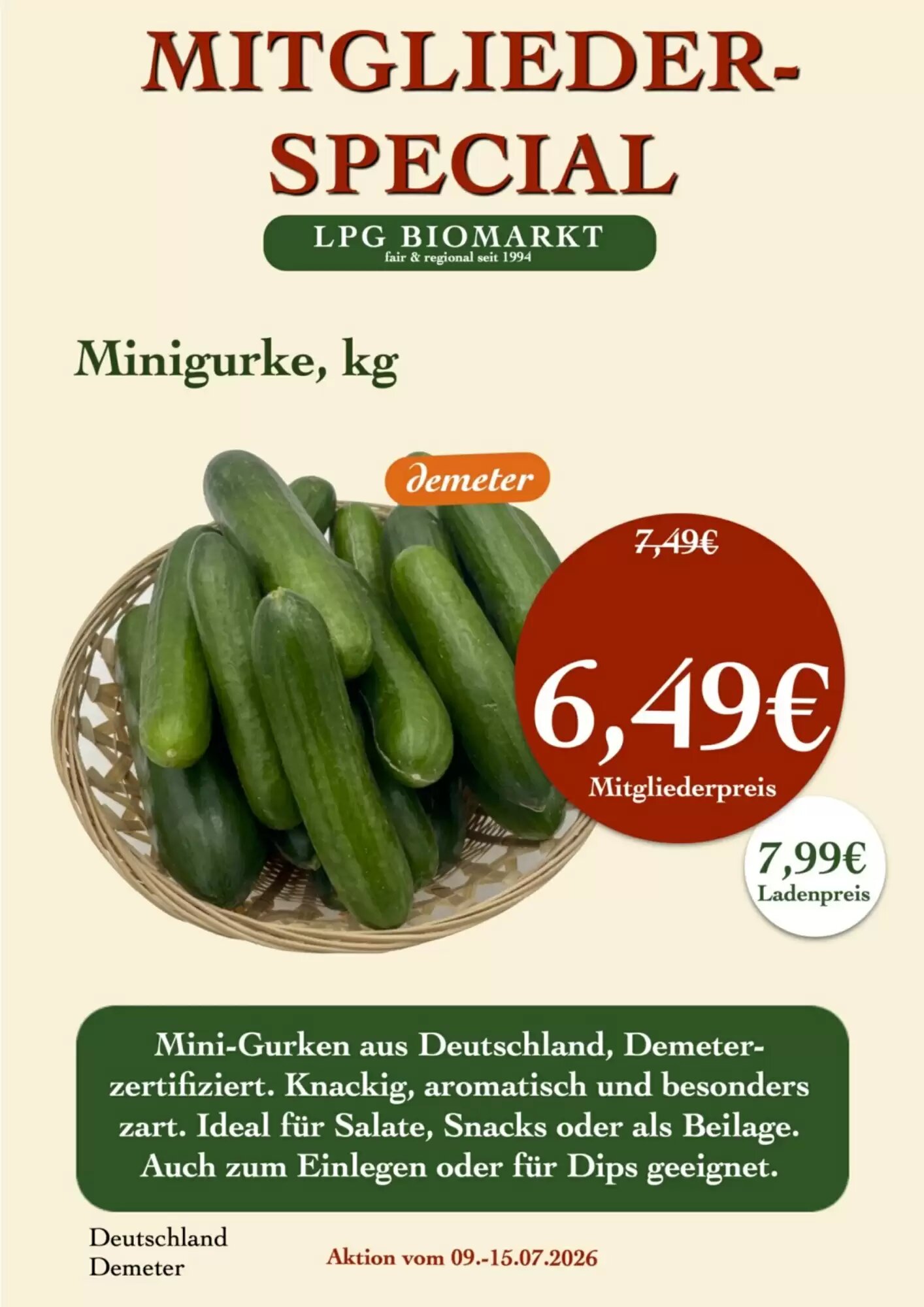 LPG Biomarkt Prospekt (ab 09.07.2026) zum Blättern - Seite 6
