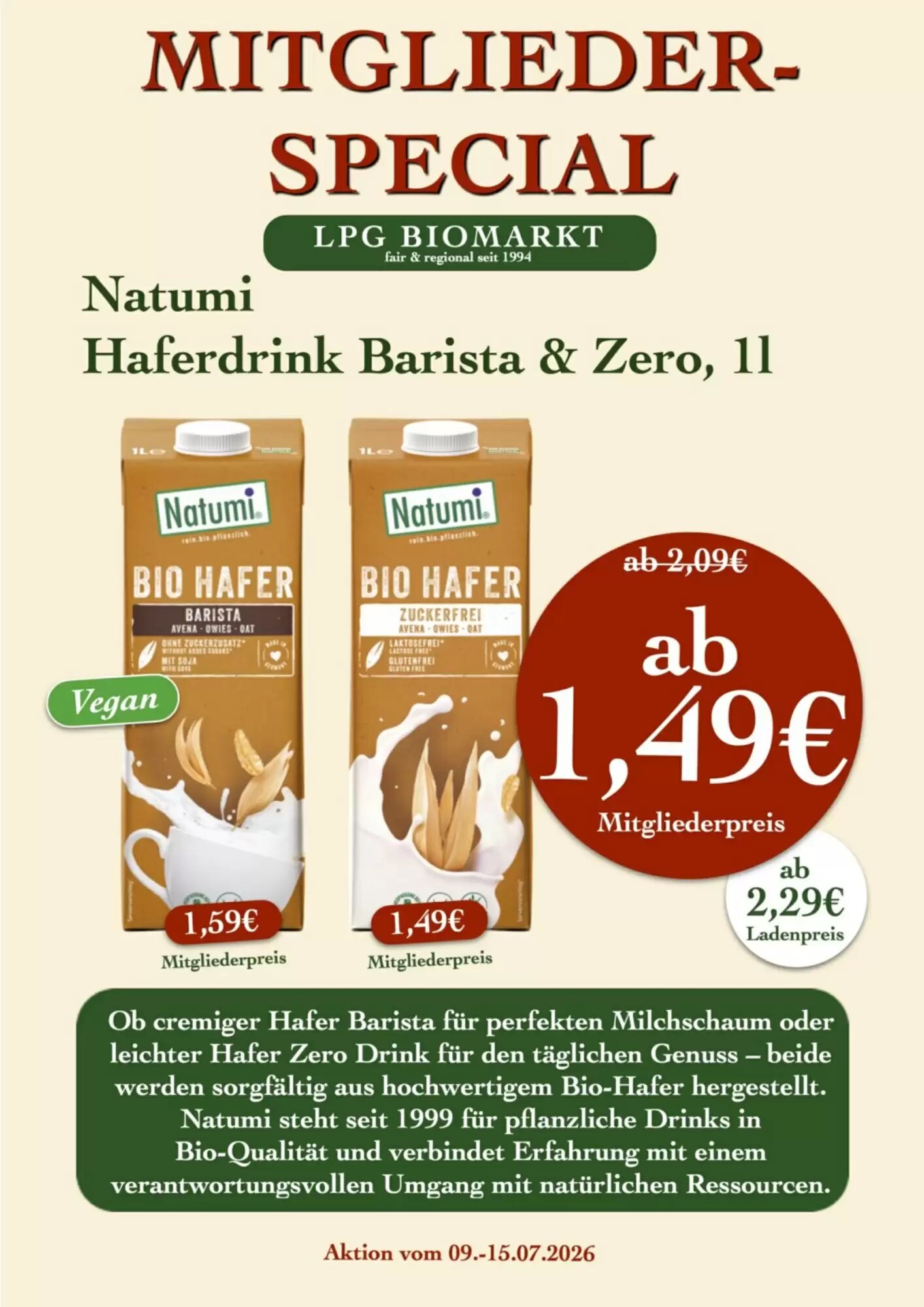LPG Biomarkt Prospekt (ab 09.07.2026) zum Blättern - Seite 8