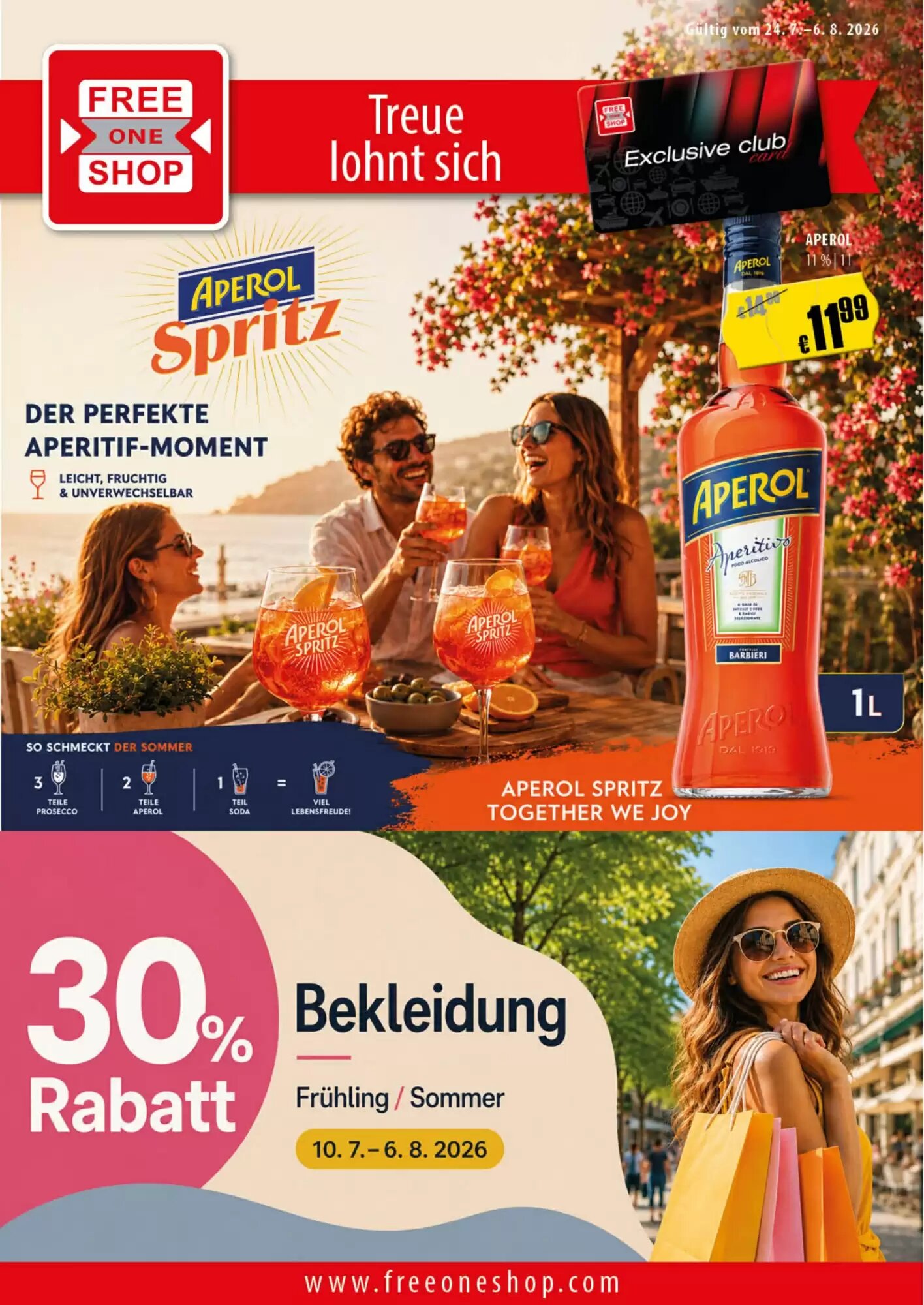 FreeOneShop Prospekt (ab 10.07.2026) zum Blättern - Seite 1