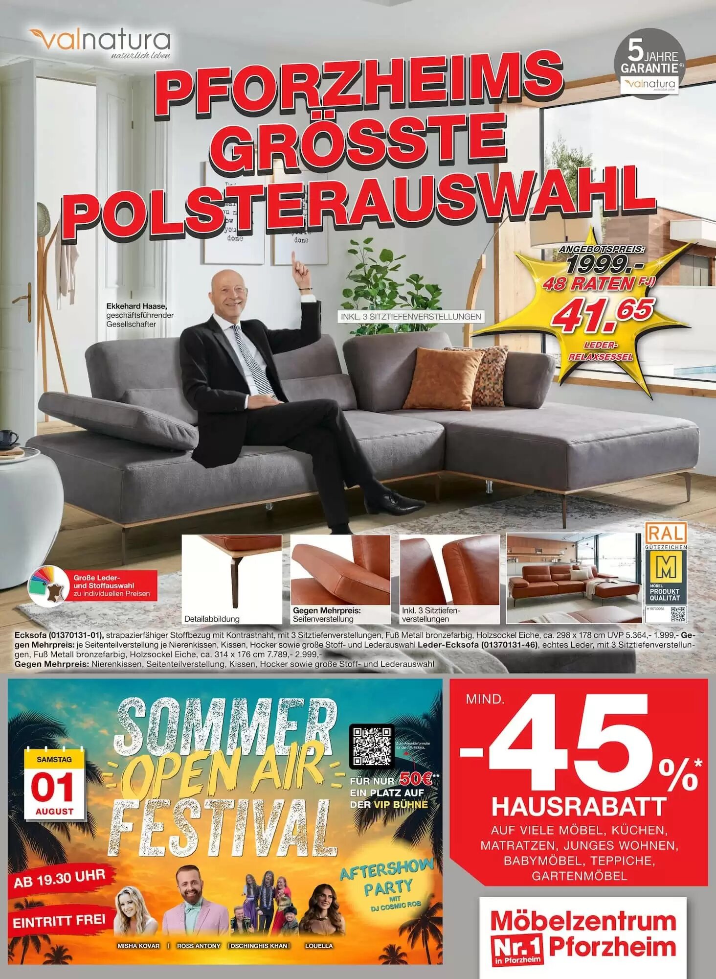 Möbelzentrum Pforzheim Prospekt (ab 11.07.2026) zum Blättern - Seite 1