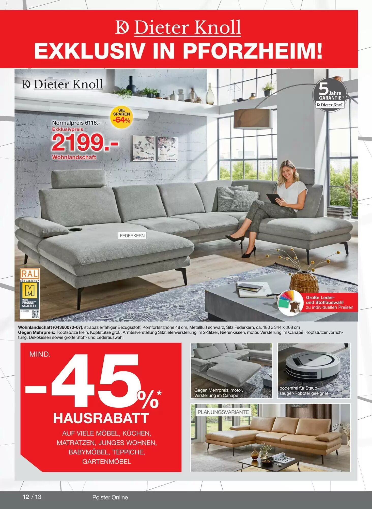 Möbelzentrum Pforzheim Prospekt (ab 11.07.2026) zum Blättern - Seite 12