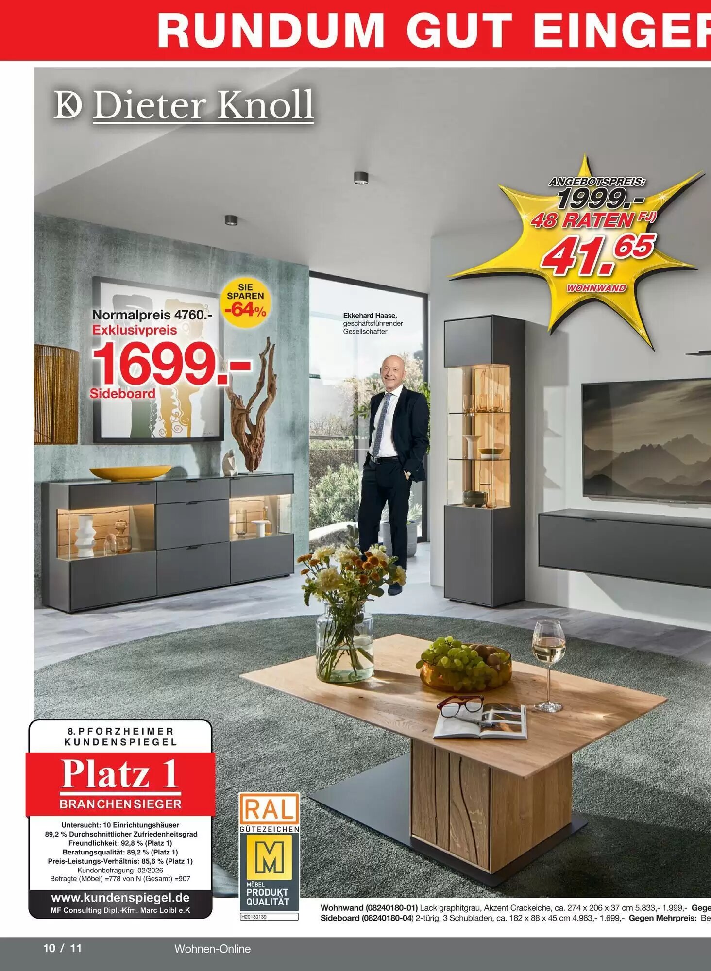 Möbelzentrum Pforzheim Prospekt (ab 11.07.2026) zum Blättern - Seite 10