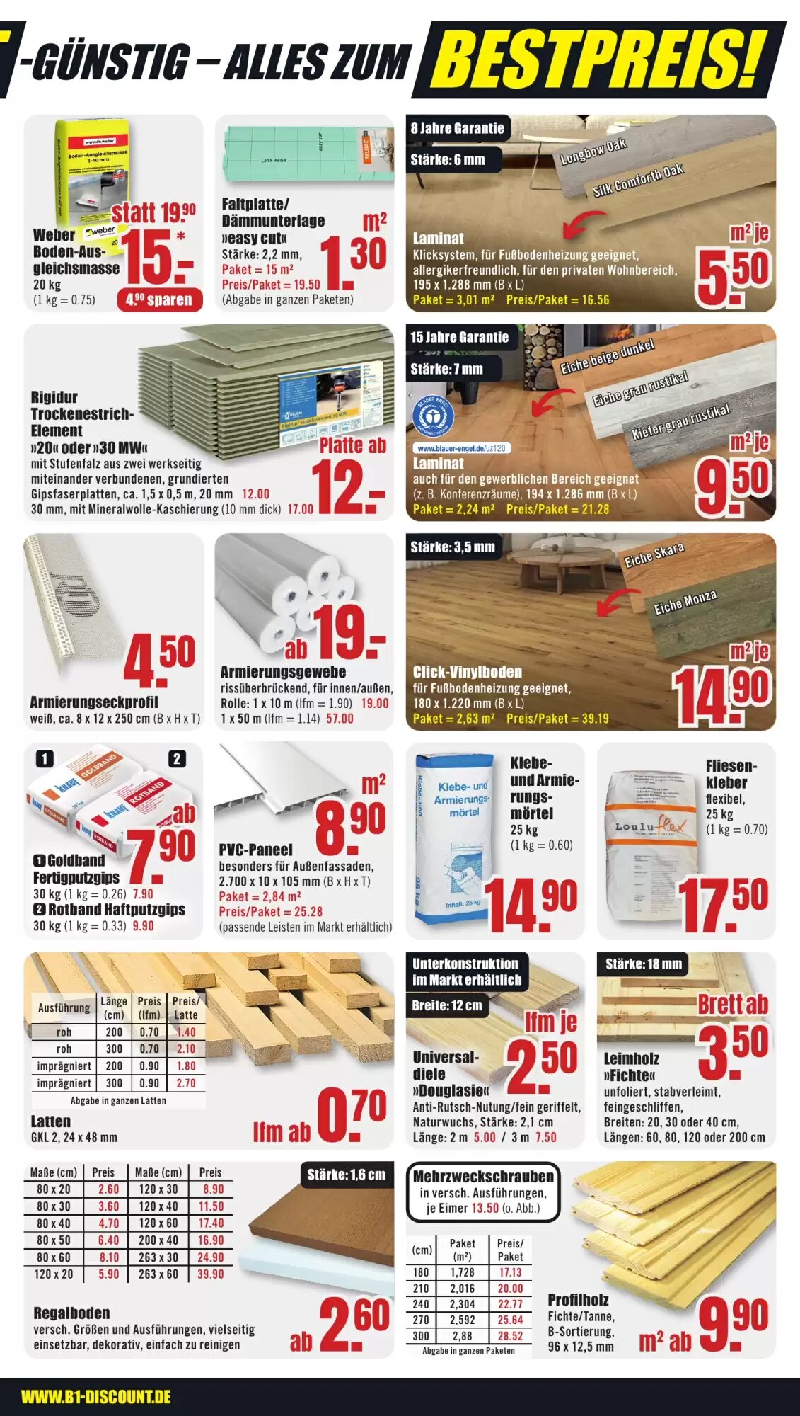 B1 Discount Baumarkt Prospekt (ab 12.07.2026) zum Blättern - Seite 7