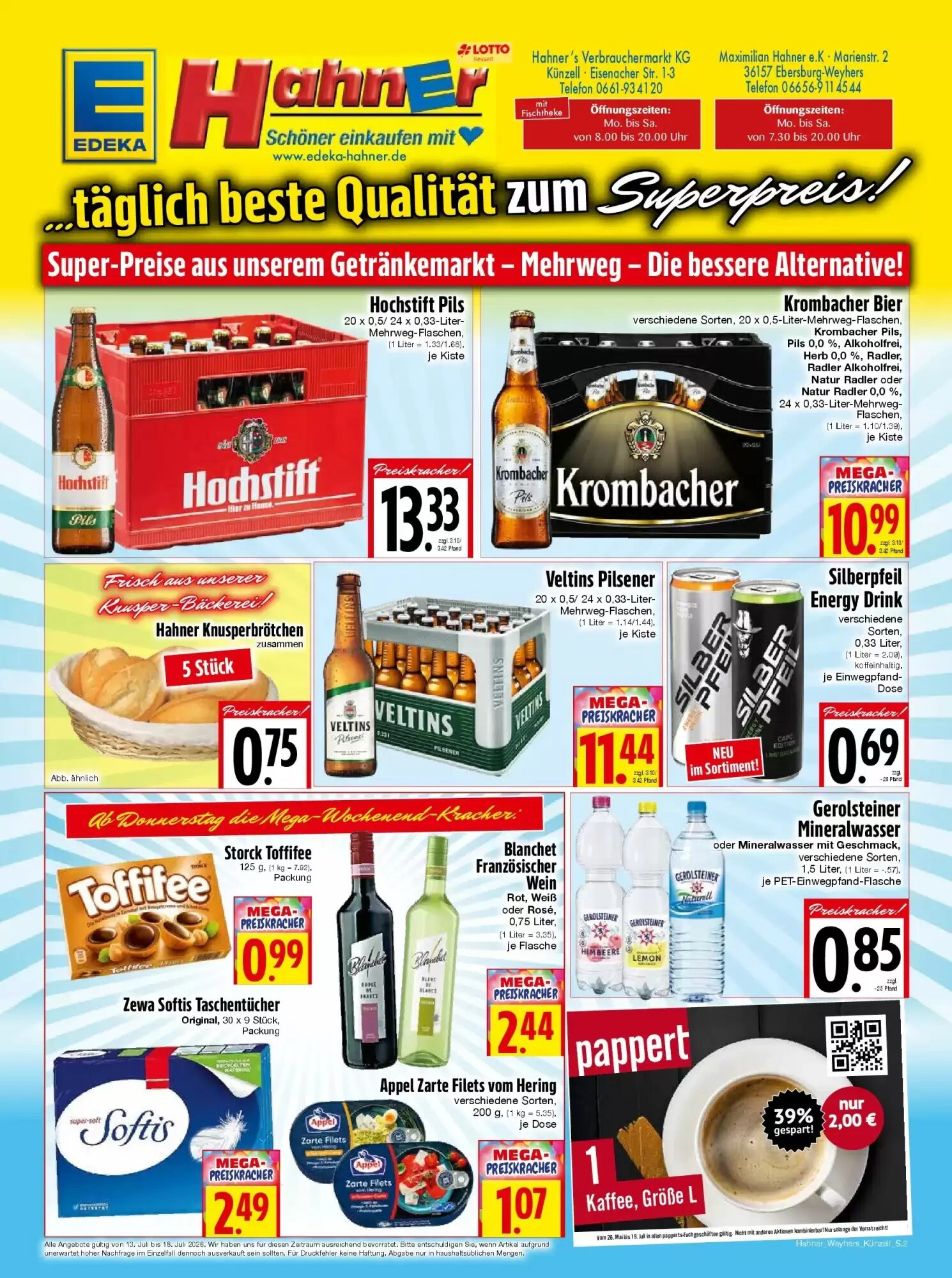 EDEKA Hahner Prospekt (ab 12.07.2026) zum Blättern - Seite 2