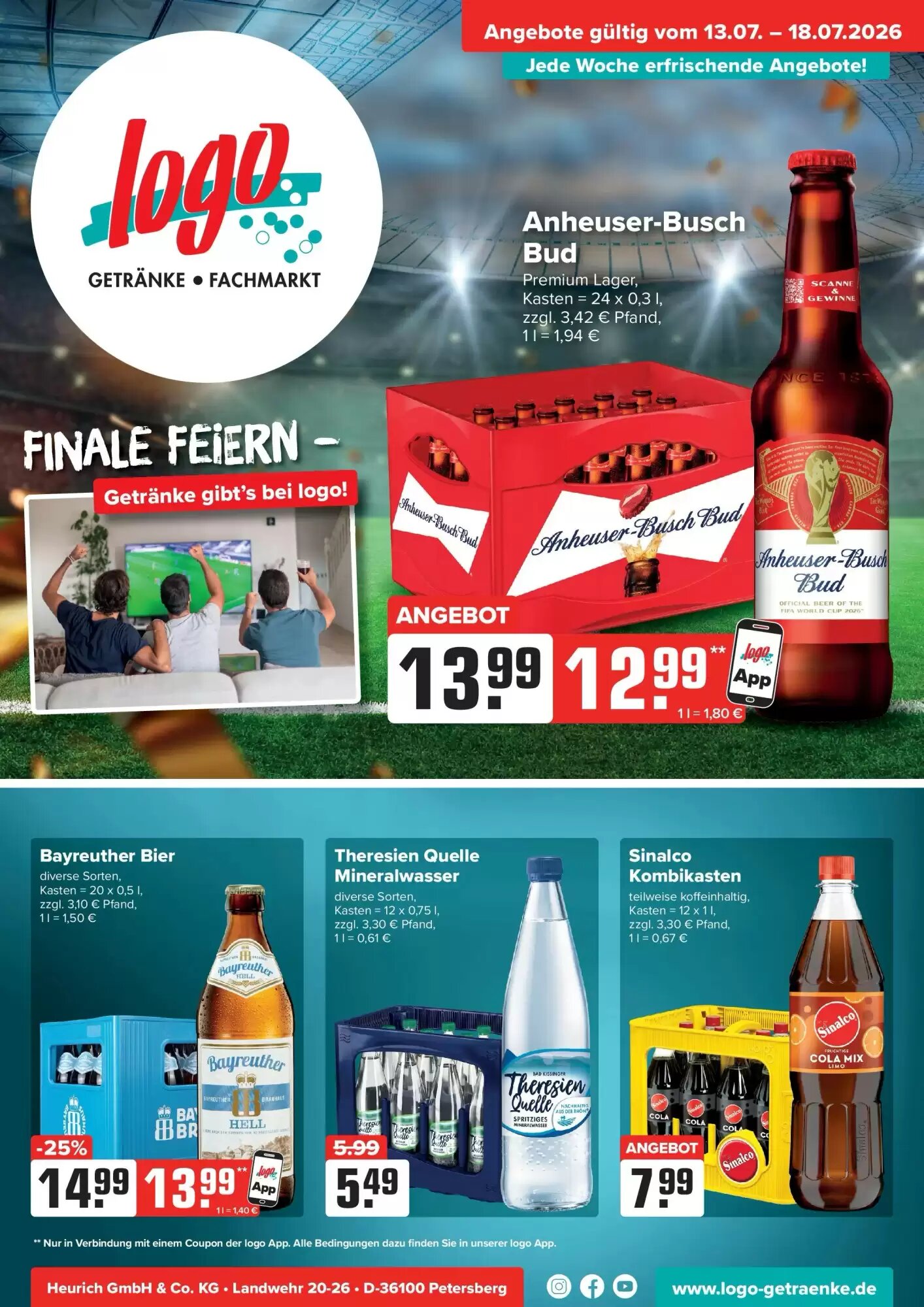 Logo Getränkemarkt Prospekt (ab 12.07.2026) zum Blättern - Seite 1