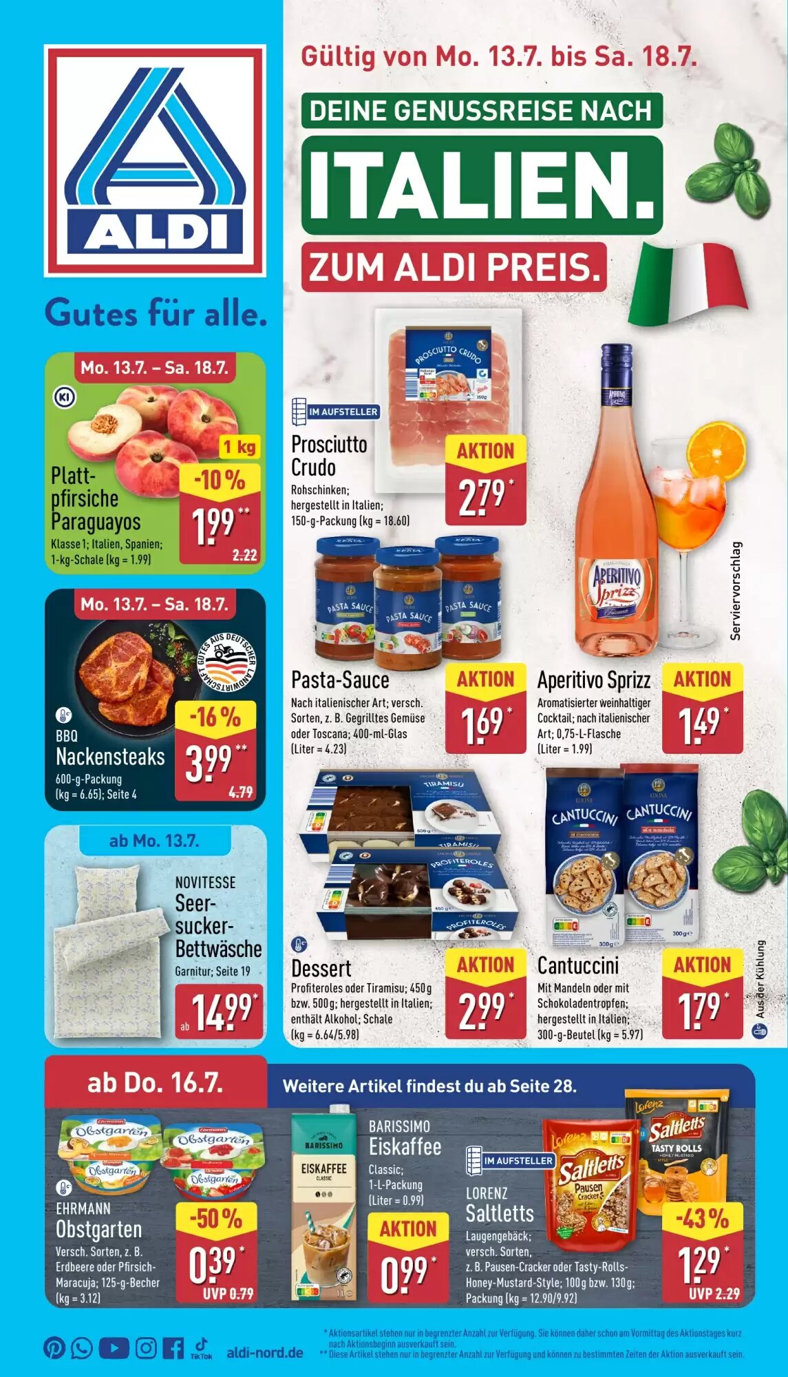 Aldi Nord Prospekt (ab 13.07.2026) zum Blättern - Seite 1