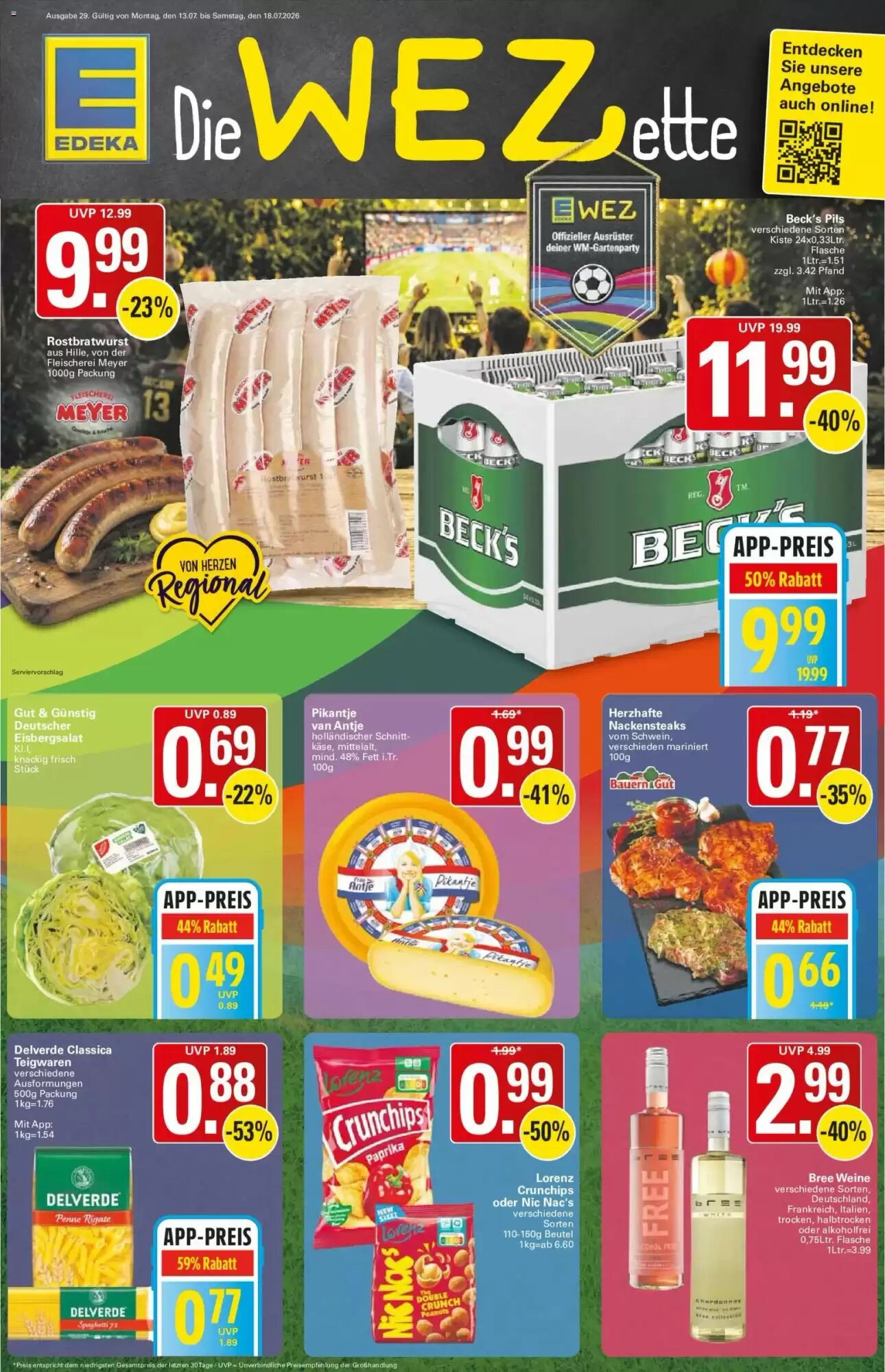 WEZ Prospekt (ab 13.07.2026) zum Blättern - Seite 1