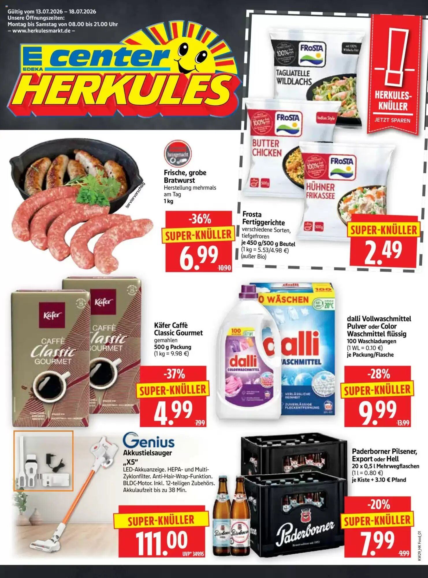 Edeka Herkules Prospekt (ab 13.07.2026) zum Blättern - Seite 1