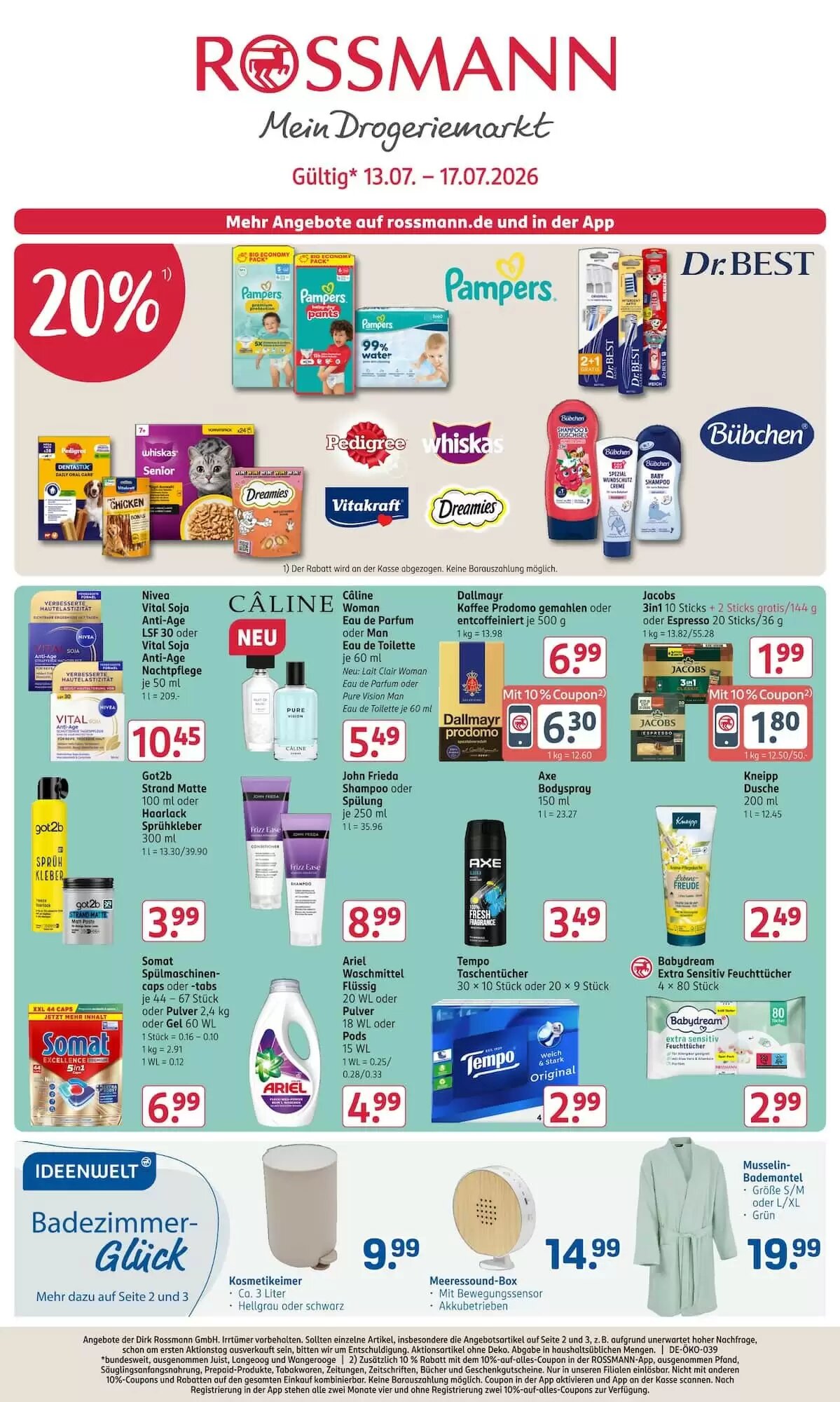 Rossmann Prospekt (ab 13.07.2026) zum Blättern - Seite 1