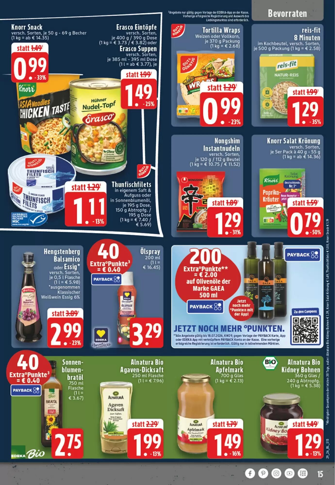 EDEKA Vogl Prospekt (ab 13.07.2026) zum Blättern - Seite 15