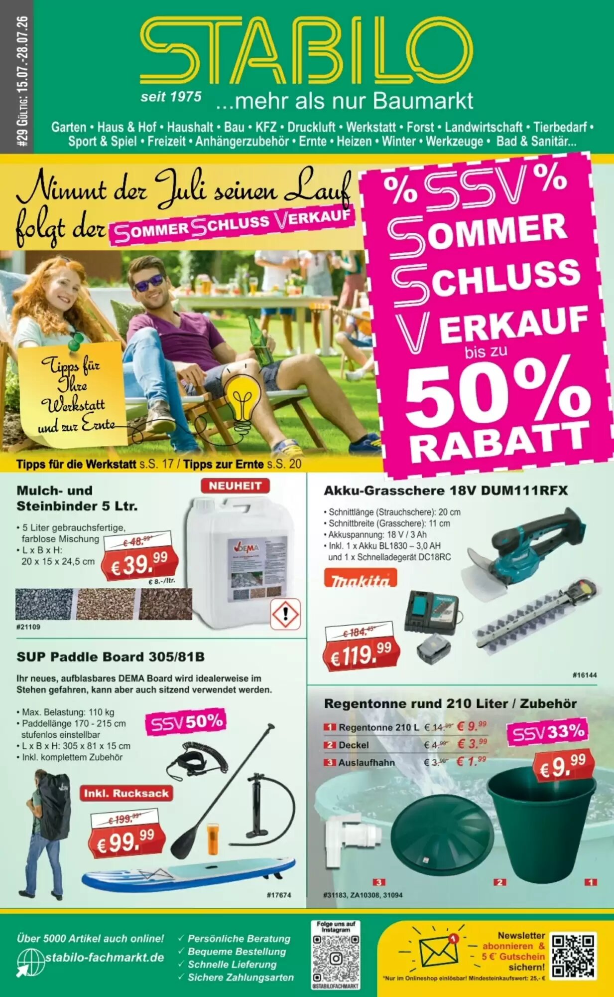 Stabilo Fachmarkt Prospekt (ab 15.07.2026) zum Blättern - Seite 1