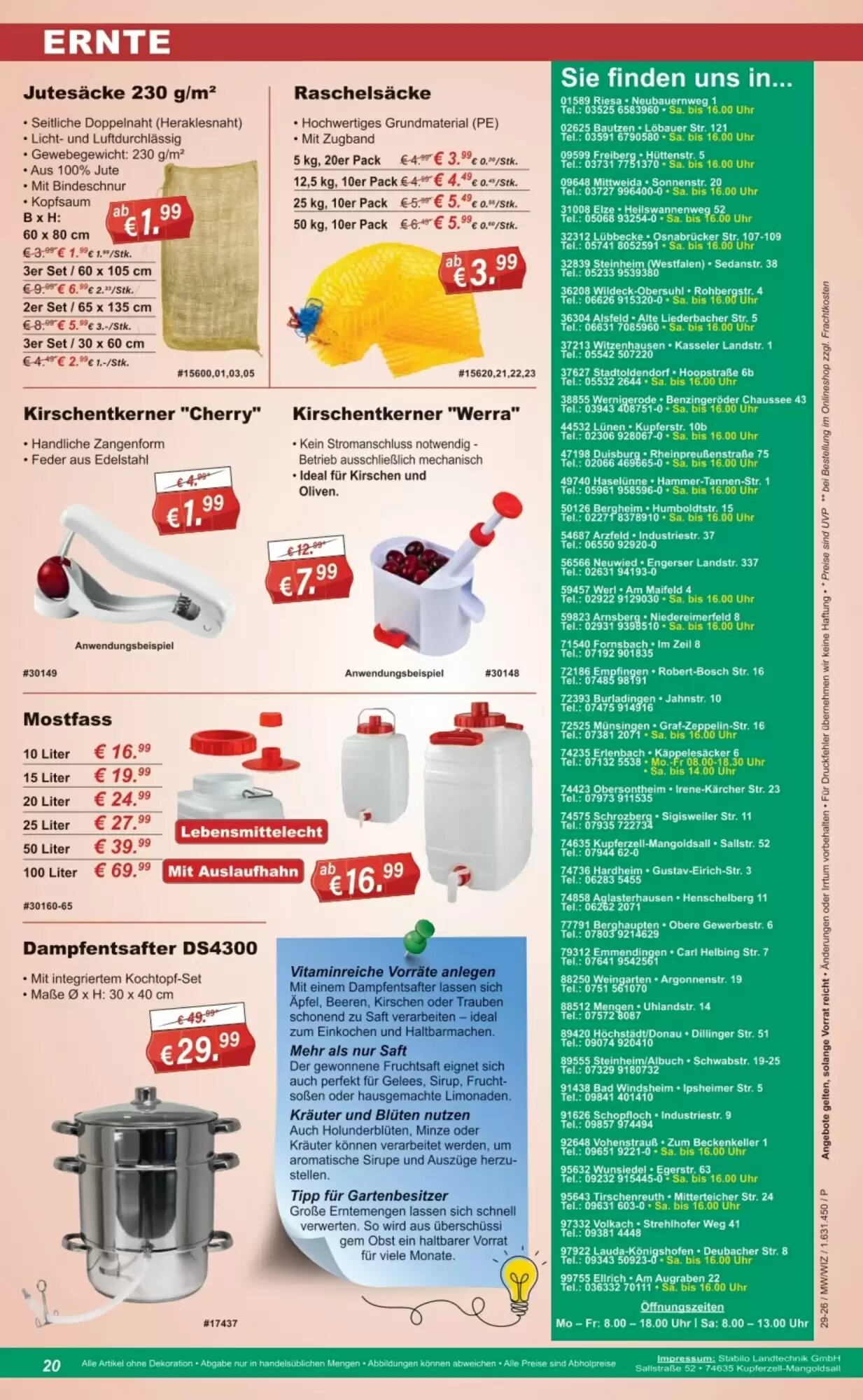 Stabilo Fachmarkt Prospekt (ab 15.07.2026) zum Blättern - Seite 20