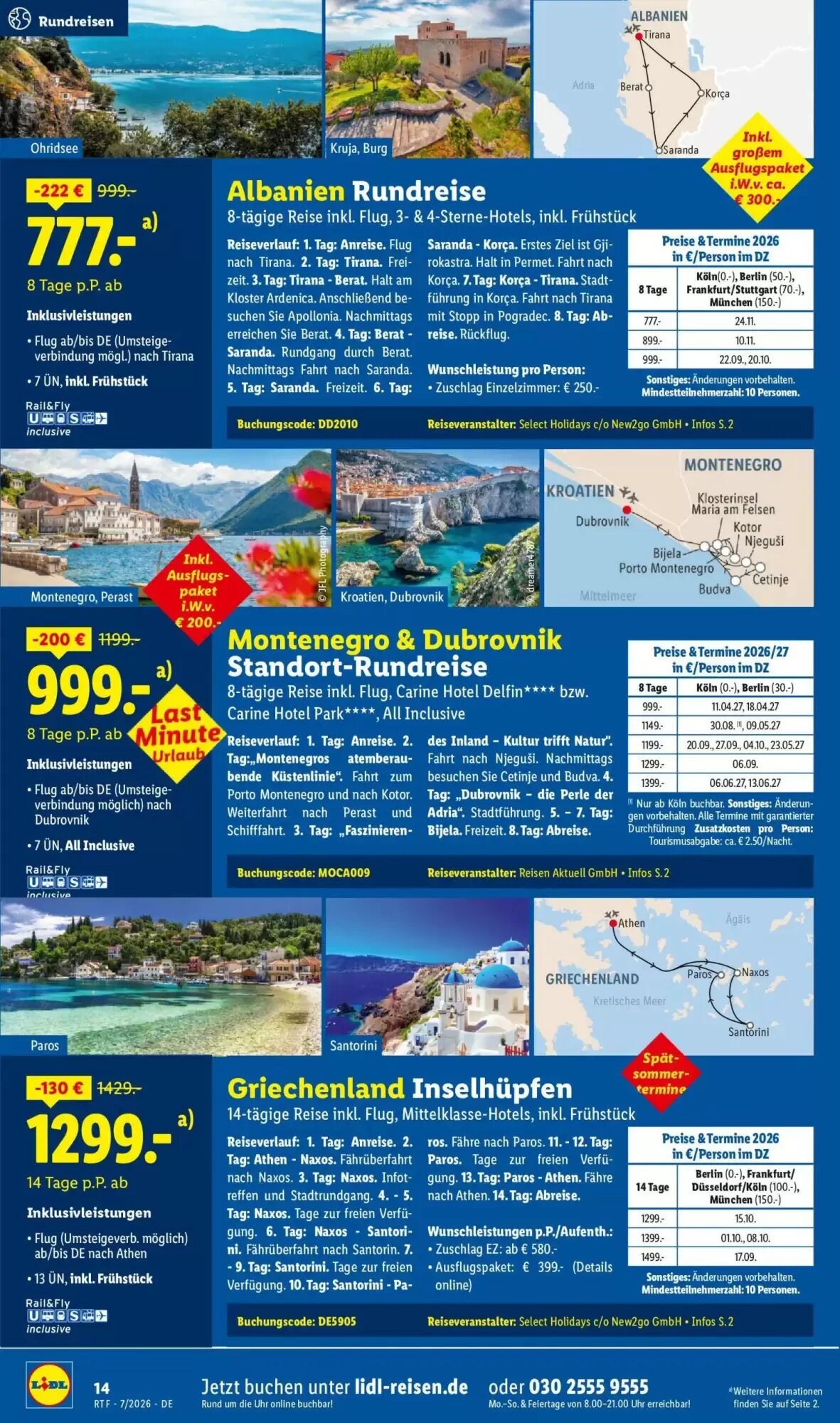 Lidl Reisen Prospekt (ab 15.07.2026) zum Blättern - Seite 14