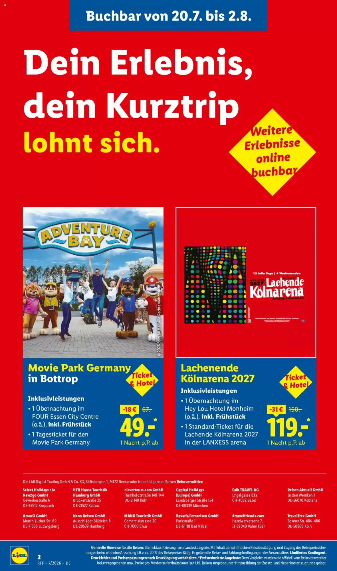 Lidl Reisen Prospekt (ab 15.07.2026) zum Blättern - Seite 2