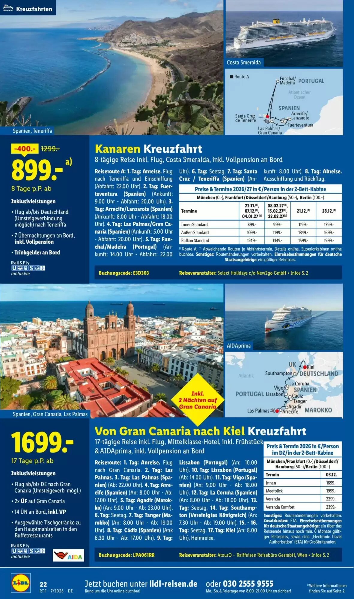 Lidl Reisen Prospekt (ab 15.07.2026) zum Blättern - Seite 22